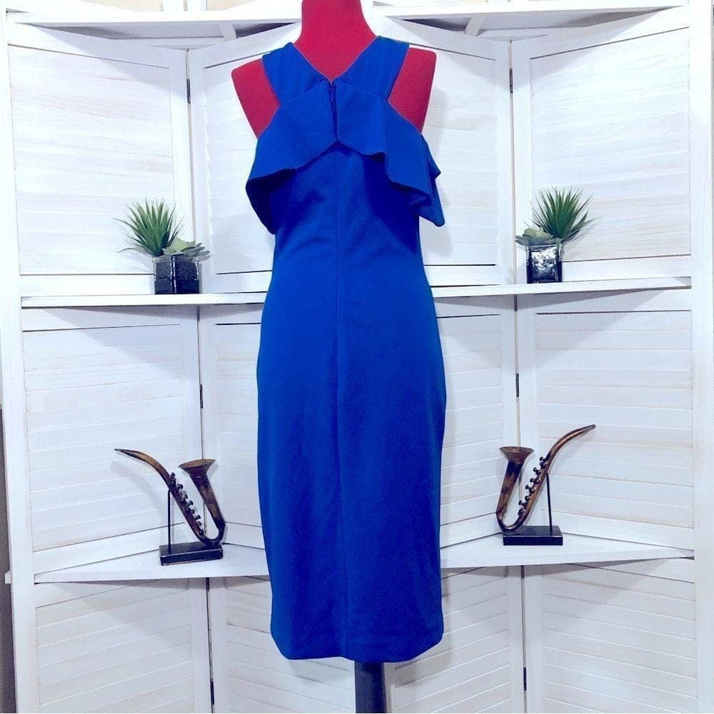 Other Rachel Roy royal blue ruffled bodycon cocktail party dress 4 Size S / US 4 / IT 40 - 3 Thumbnail