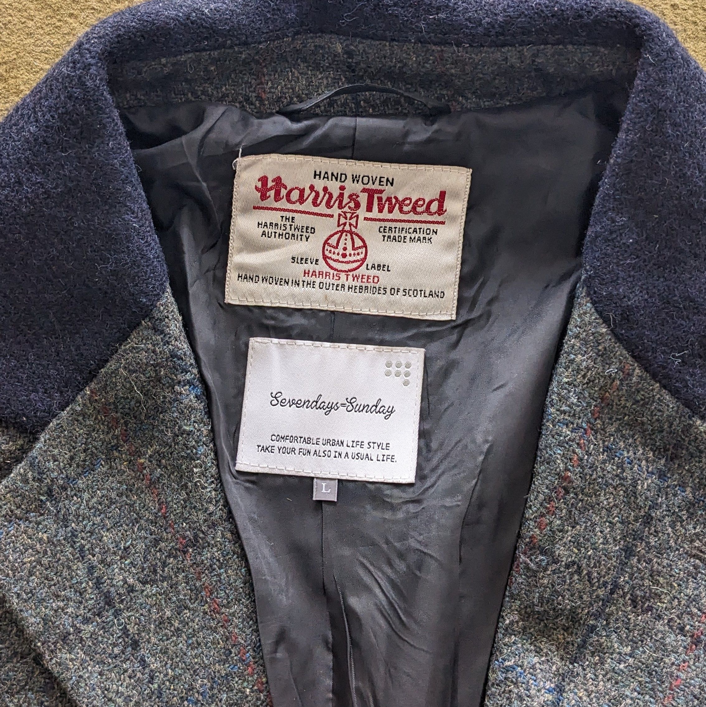 Harris Tweed Vintage HARRIS TWEED Long Style Jacket Size US M / EU 48-50 / 2 - 7 Thumbnail