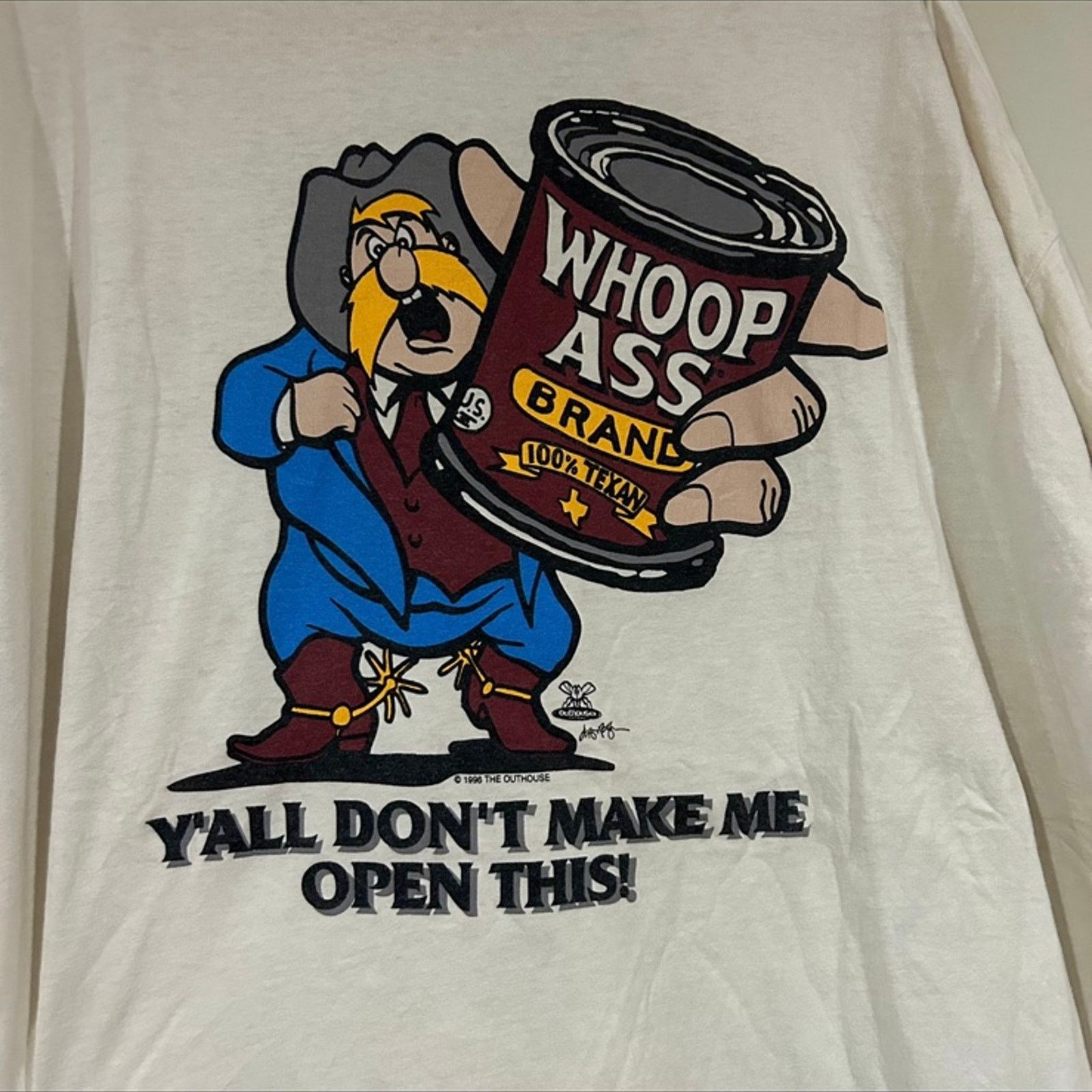 Hanes Vintage Can Of Whoop Ass Tee Shirt Size US XXL / EU 58 / 5 - 3 Thumbnail