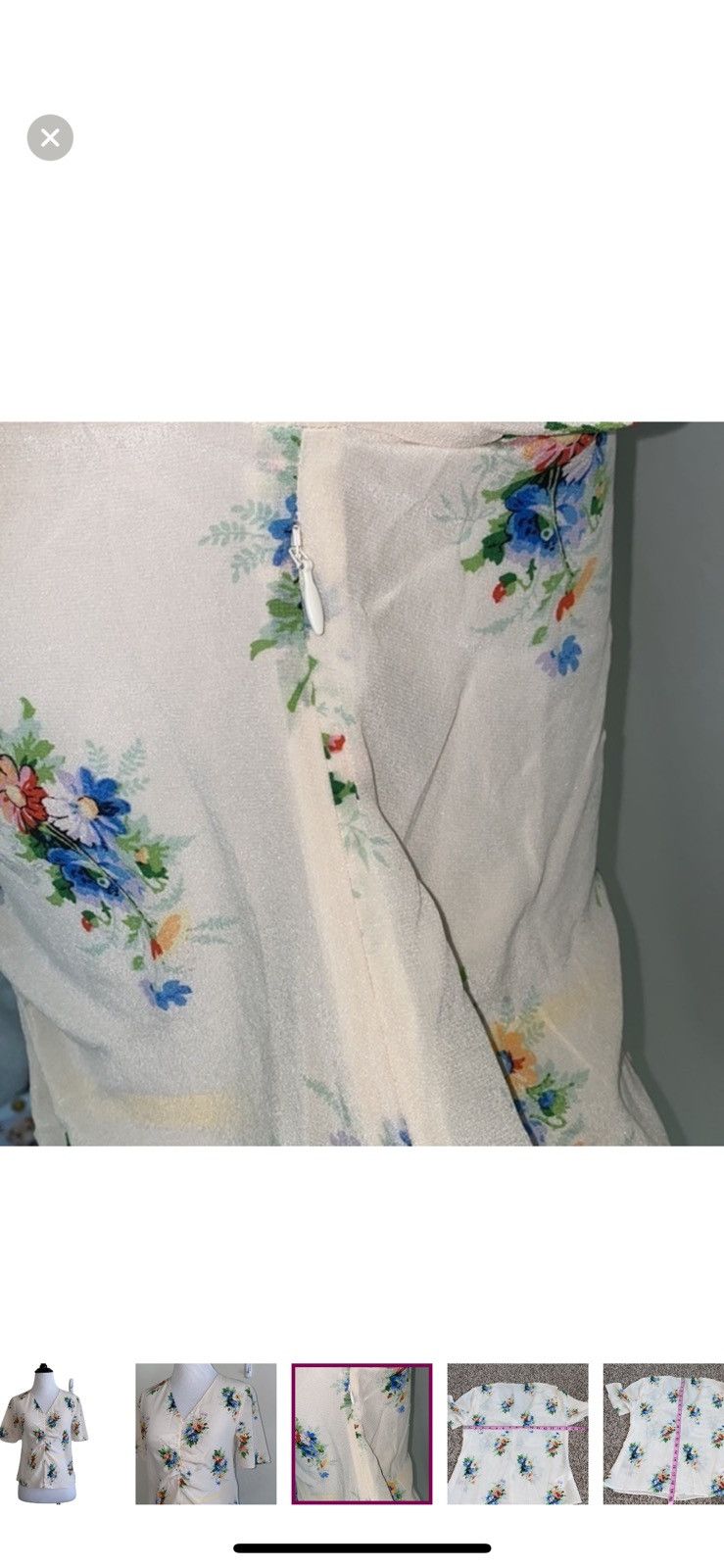 Madewell Madewell silk shirred front top in classic corsage Size XXS / US 00 / IT 34 - 3 Thumbnail