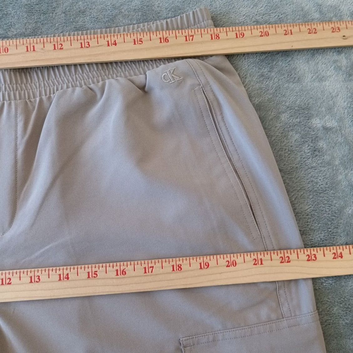 Calvin Klein Calvin Klein Pants Womens Large Gray Pull On Cargo Pockets 36x28 High Rise Size 36" / US 14 / IT 50 - 2 Thumbnail
