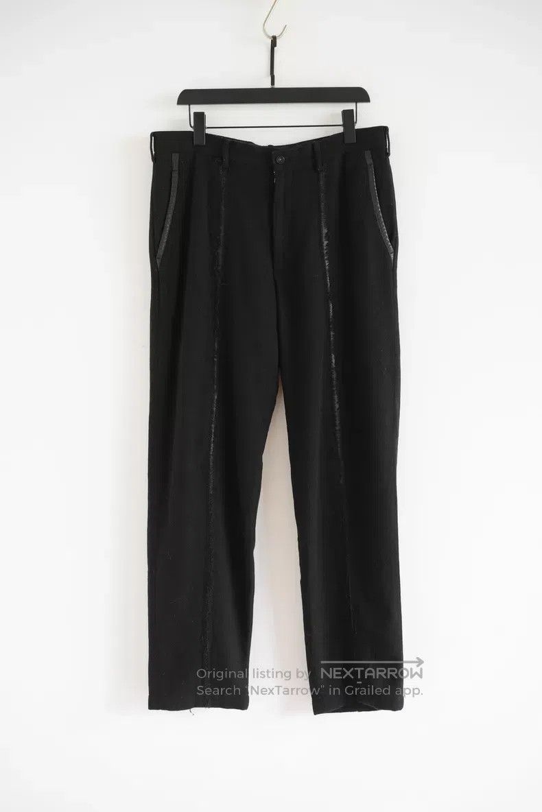 Yohji Yamamoto Yohji Yamamoto size 2 05aw torn patchwork leather trousers Size US 28 / EU 44 - 1 Thumbnail