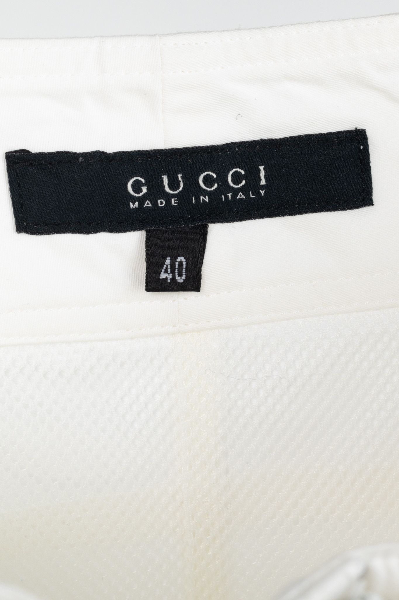 Gucci Gucci White Cotton Lace-Up Pencil Skirt Size 27" / US 4 / IT 40 - 8 Thumbnail