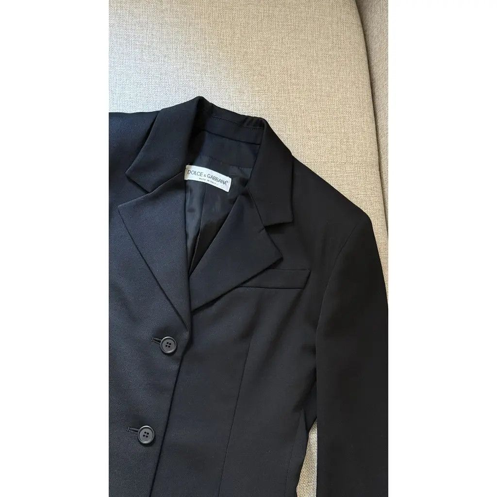 Dolce & Gabbana Dolce & Gabbana Black Wool Tailored Blazer Size IT 40 / S Size S / US 4 / IT 40 - 5 Thumbnail