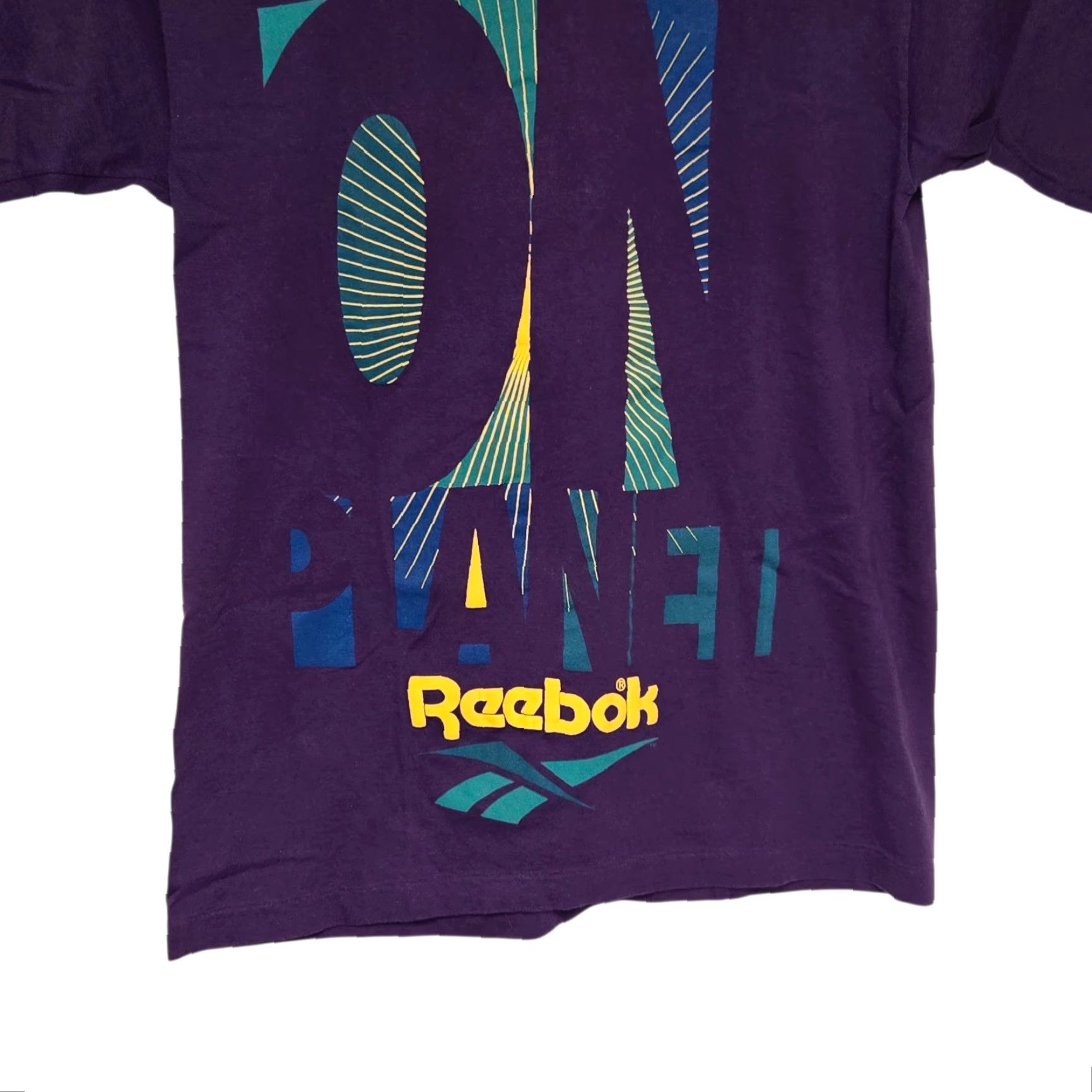 Reebok VINTAGE Reebok Shirt Mens Medium Purple Single Stitch Tee 90s Logo Graphic Crew Neck Short Sleeve Cotton Size US M / EU 48-50 / 2 - 3 Thumbnail