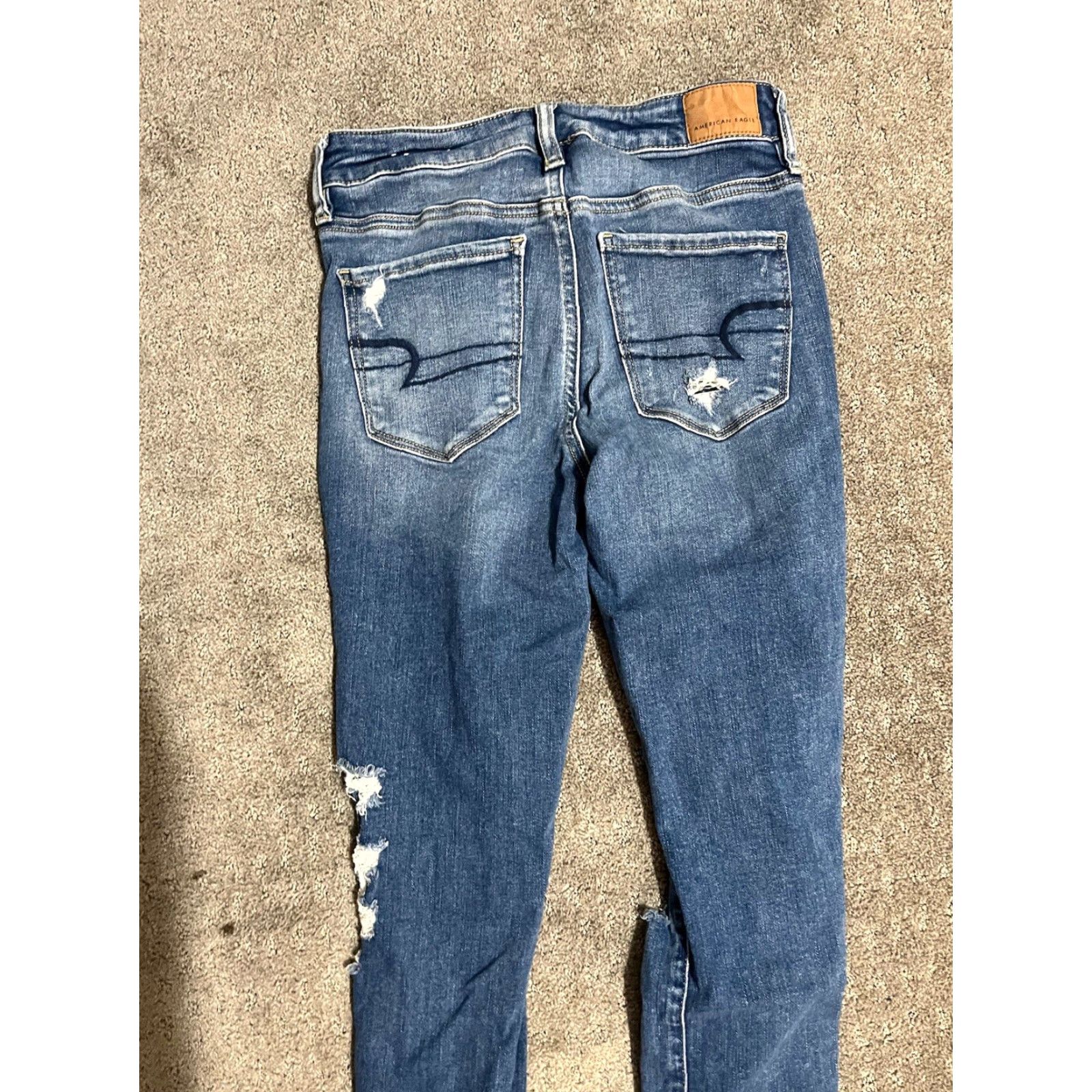 American Eagle Outfitters VINTAGE American Eagle Outfitters Blue Low Rise Jegging Pants Women Size 2 Stretch Denim 90s Size 26" / US 2 / IT 38 - 2 Thumbnail