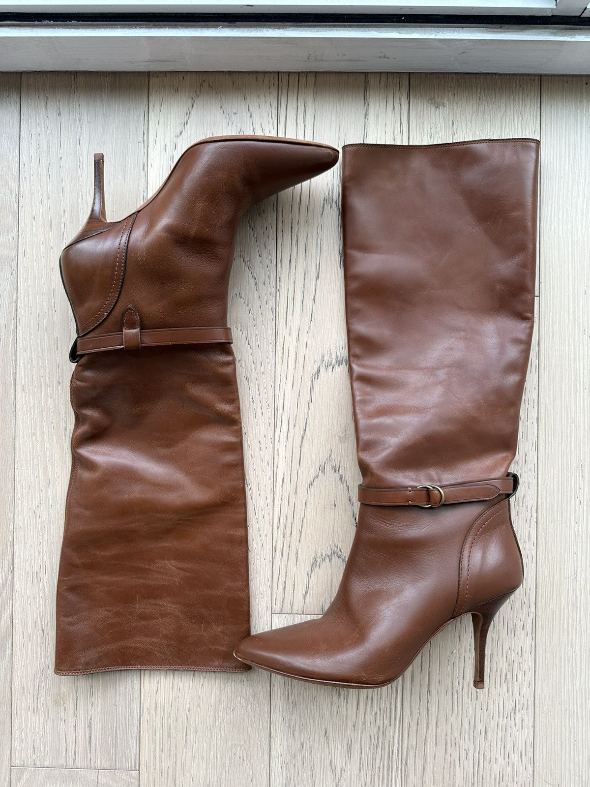 Polo Ralph Lauren Ralph Lauren Brown Leather Boots Size US 8.5 / IT 38.5 - 1 Thumbnail