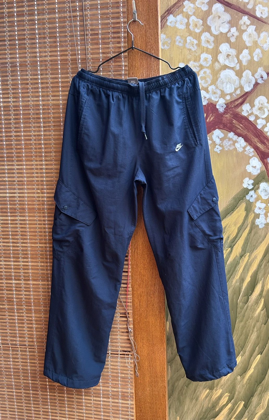 Nike Vintage Nike Nylon Cargo Pants Size M Navy Blue Size US 32 / EU 48 - 1 Thumbnail