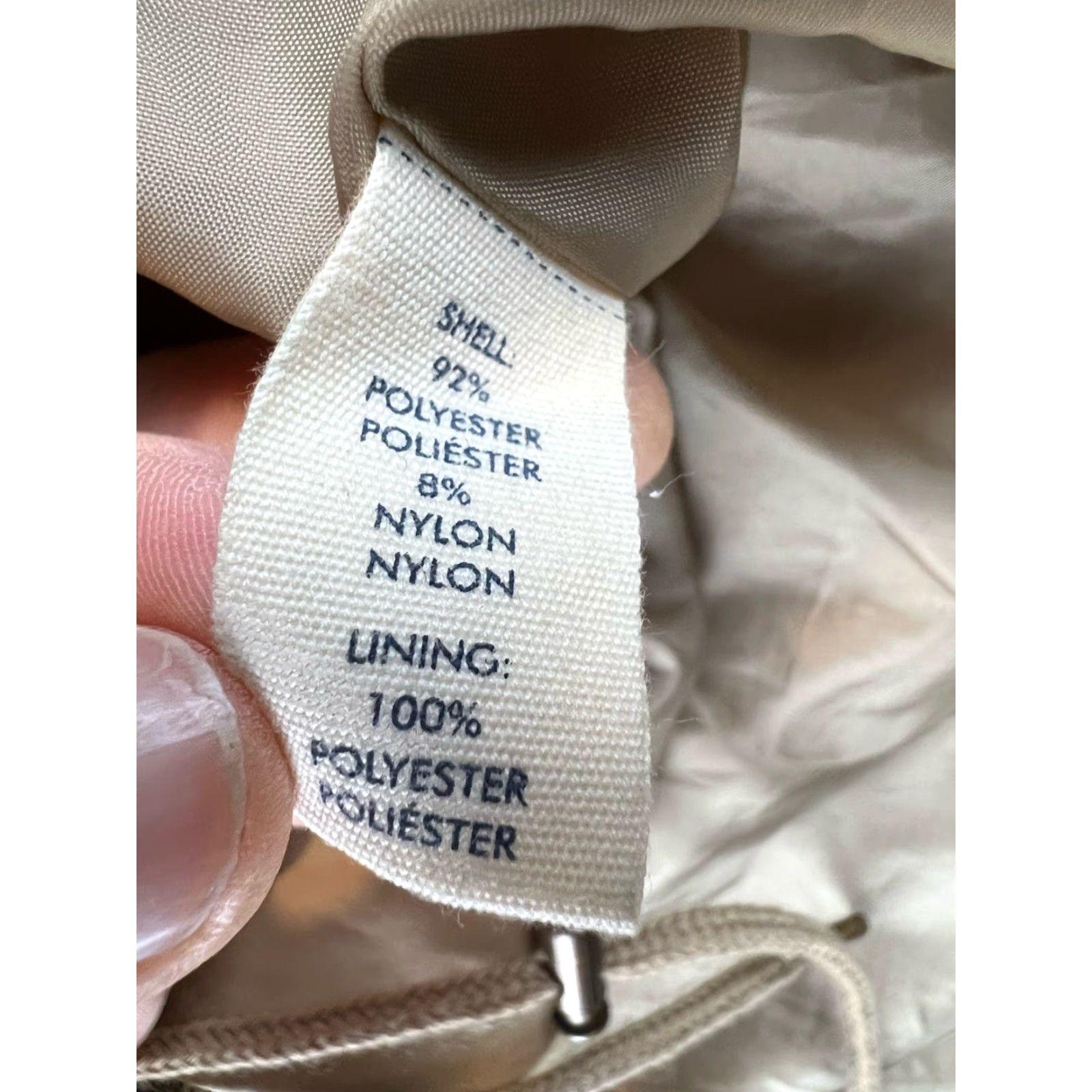 Vintage BKE Windbreaker Jacket Womens M Beige Hooded Preppy, Regular, Fall Spring Winter, Casual Coat, Buckle, Women, Windbreaker, Jacket, Hooded, Beige, M Size M / US 6-8 / IT 42-44 - 6 Thumbnail