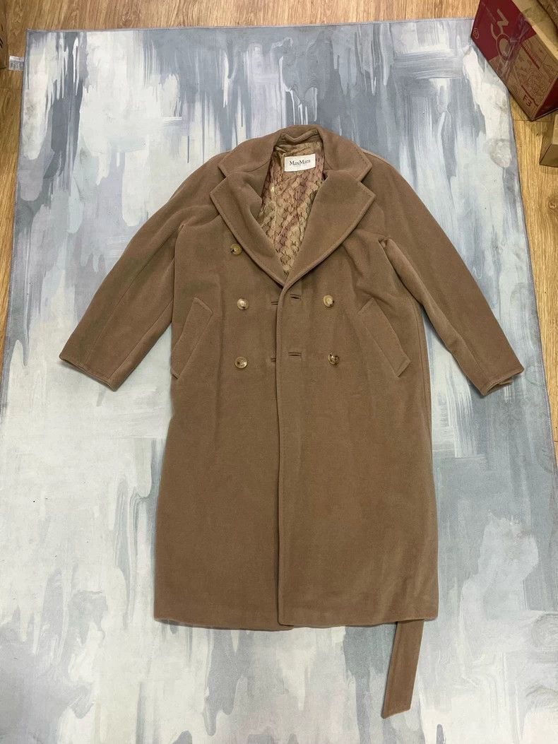 Max Mara Max Mara 101801 Collection Brown Wool Lapel Double Breaste Size M / US 6-8 / IT 42-44 - 1 Thumbnail