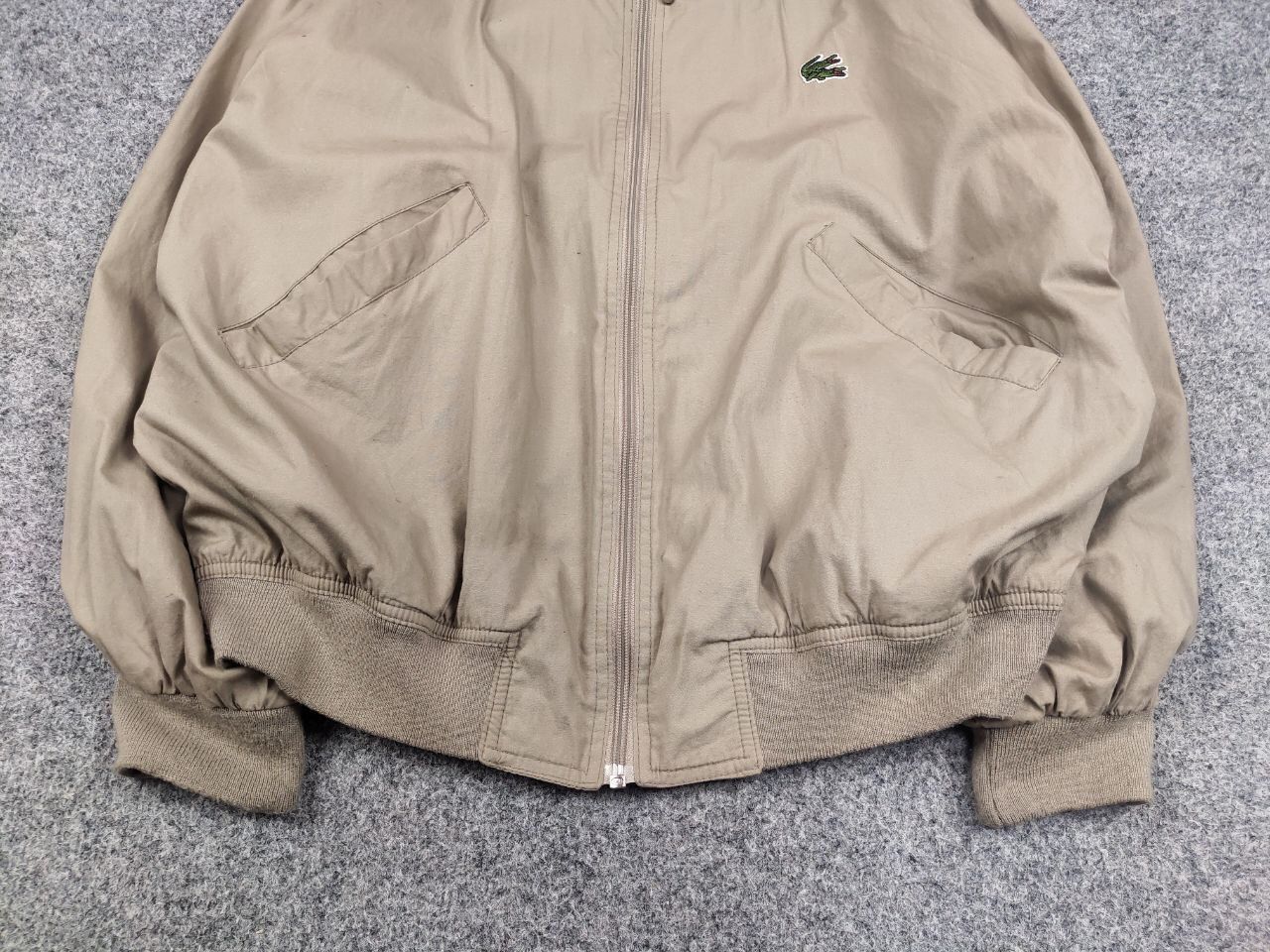 Lacoste Vintage 90's Lacoste custom double logo Beige Bomber Jacket Size US M / EU 48-50 / 2 - 9 Thumbnail
