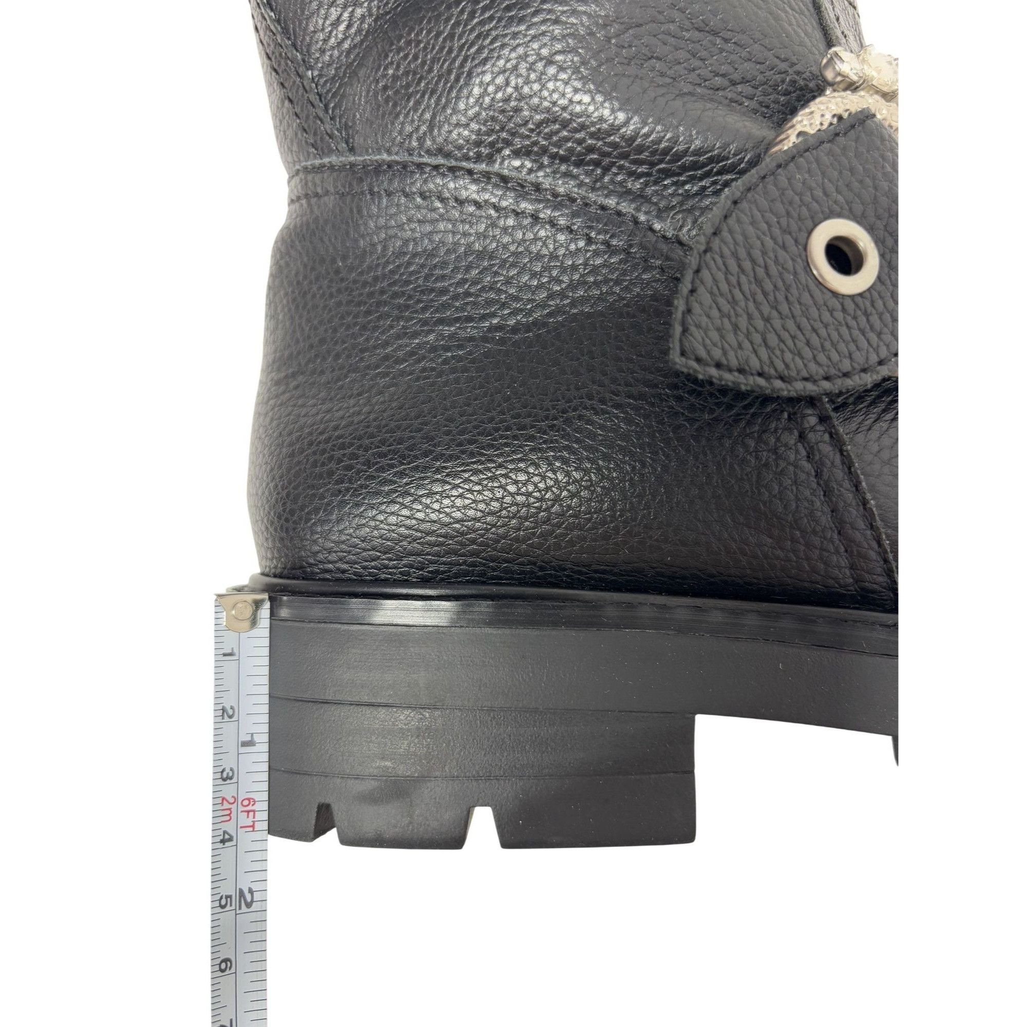 Karl Lagerfeld KARL LAGERFELD / Marceau / Black / Lug-Sole / Combat Boot / Size US 9 / IT 39 - 7 Thumbnail