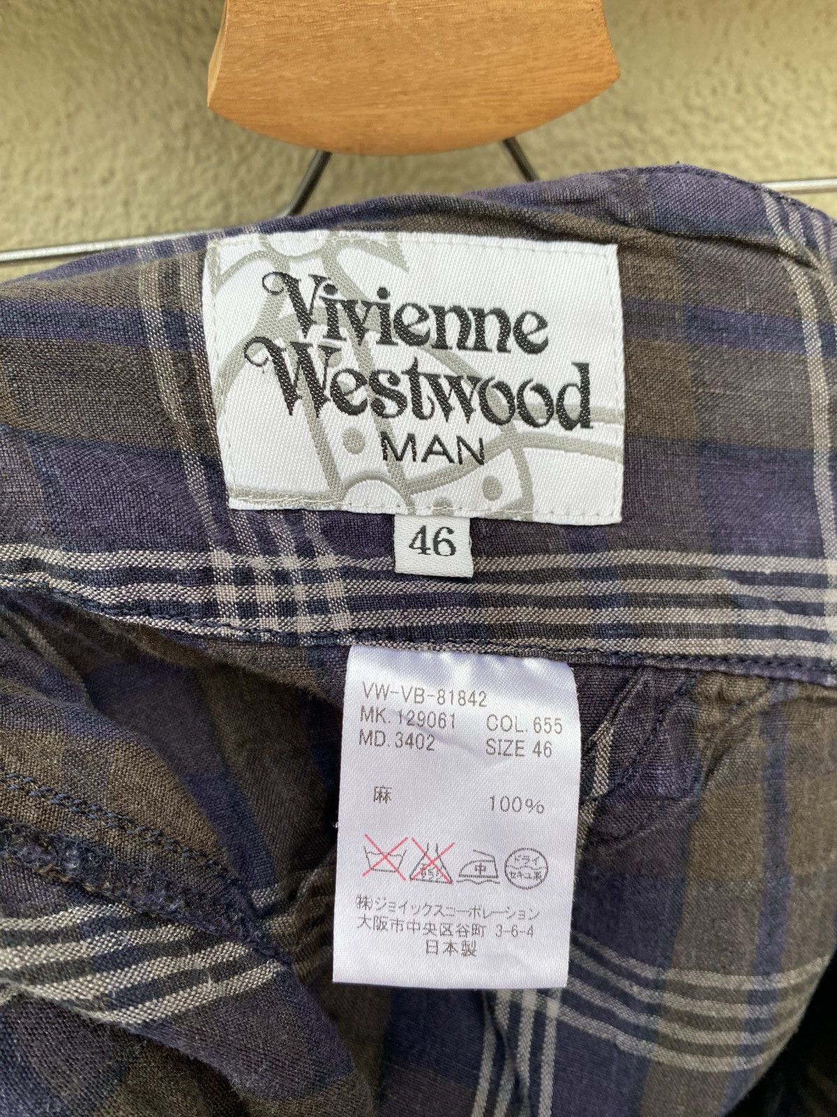 Vintage vintage blue tartan short Size US 32 / EU 48 - 6 Thumbnail