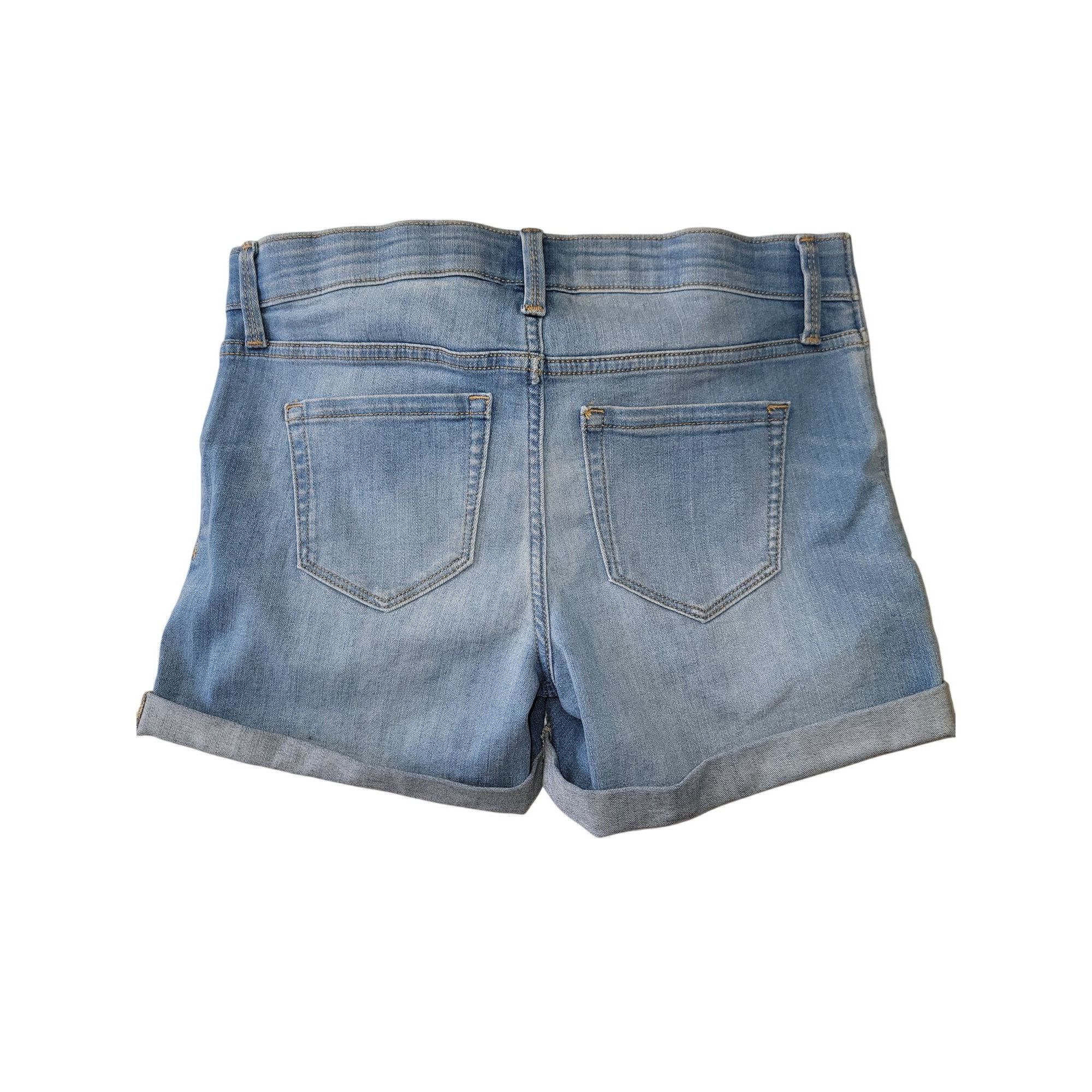 Other Isabel Maternity Denim Midi Shorts Size 4 With Stretch Panel Size 27" / US 4 / IT 40 - 3 Thumbnail