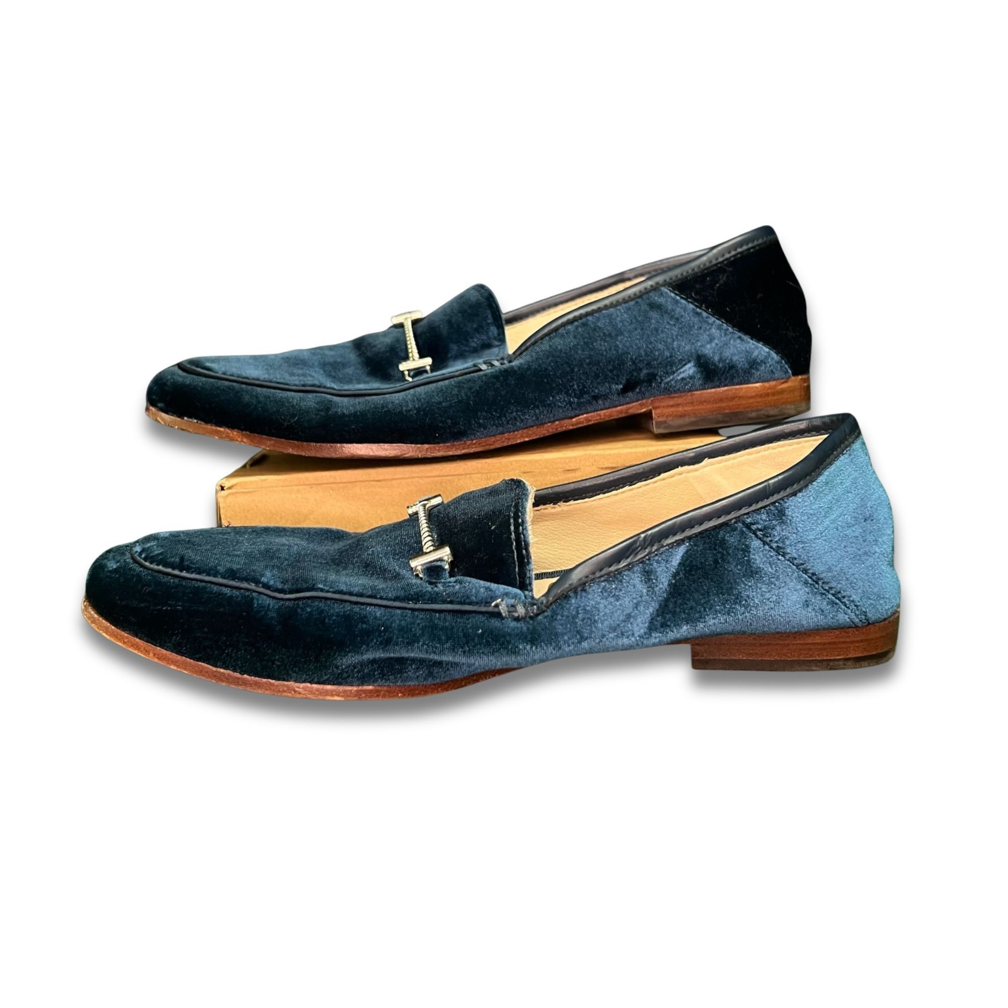 Sam Edelman Sam Edelman Loraine Velvet Loafers Size 7 Navy Blue Luxuriou Size US 7 / IT 37 - 6 Thumbnail