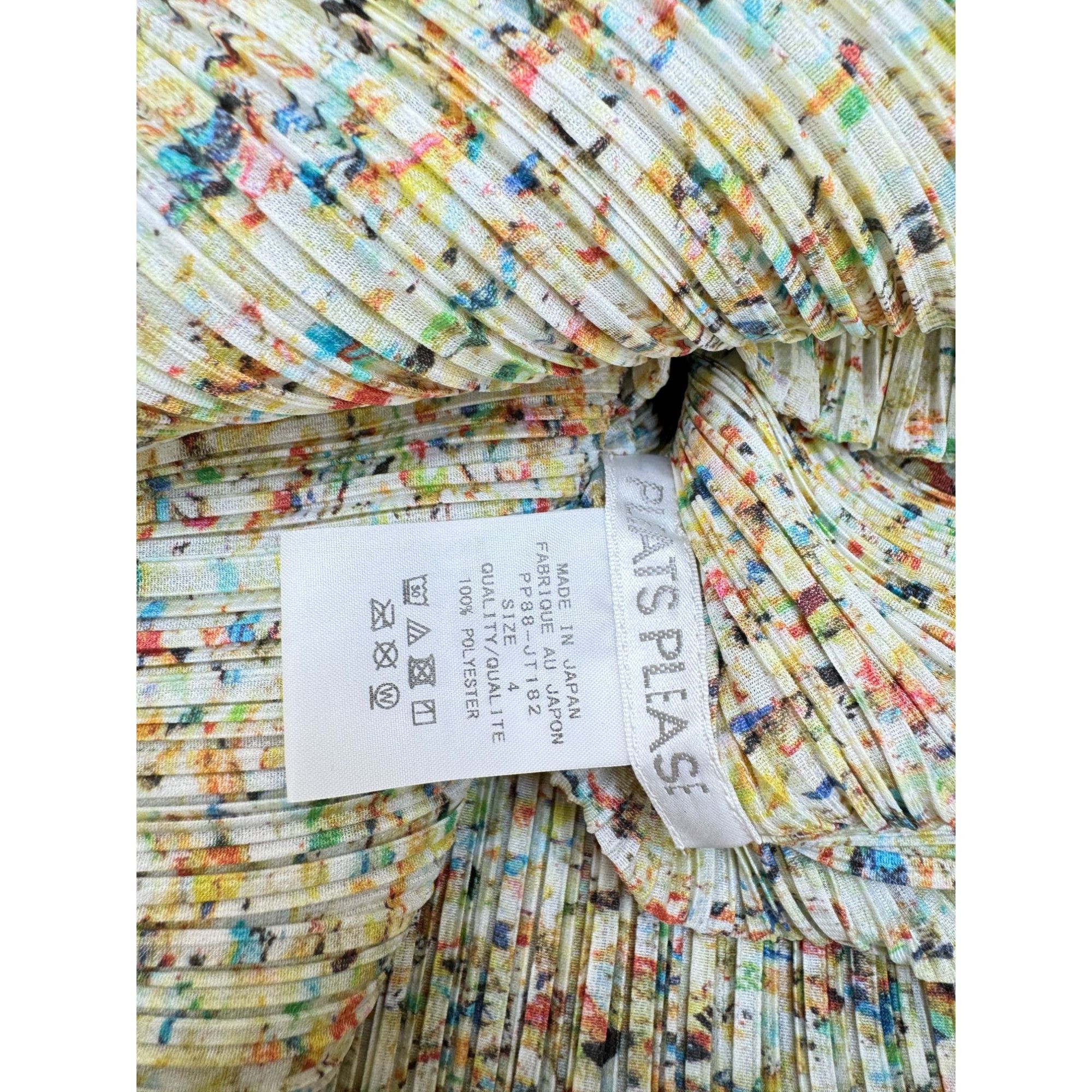 Issey Miyake Pleats Please Splattered Top Size M / US 6-8 / IT 42-44 - 6 Thumbnail