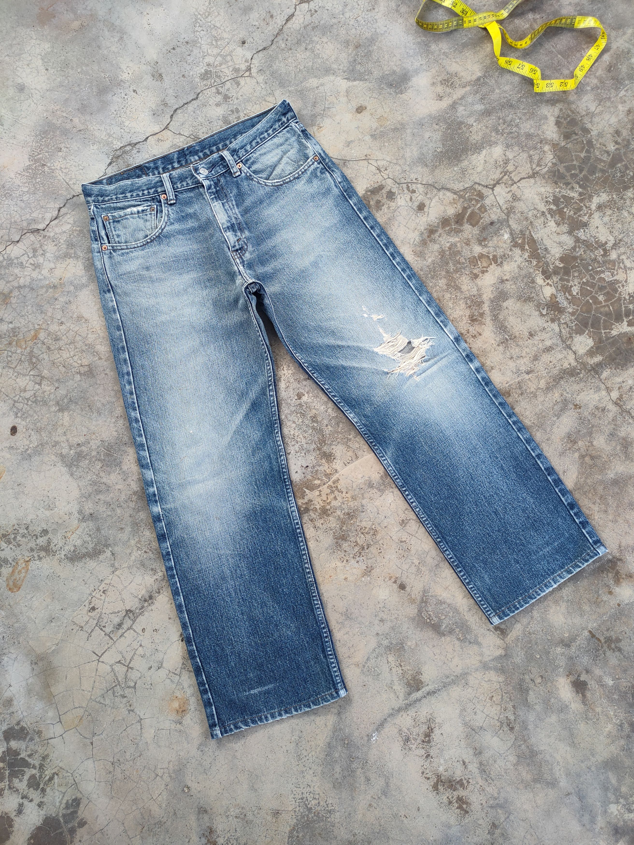 Jean VINTAGE LEVI'S 534 04' FADED DISTRESSED JEANS DENIM PANTS Size US 34 / EU 50 - 2 Thumbnail