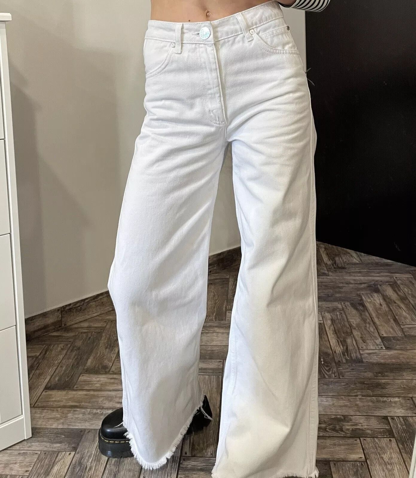 Sandro SANDRO Womens Jeans Pants Flared High Waist Wide Leg Size 36 Size 26" / US 2 / IT 38 - 6 Thumbnail