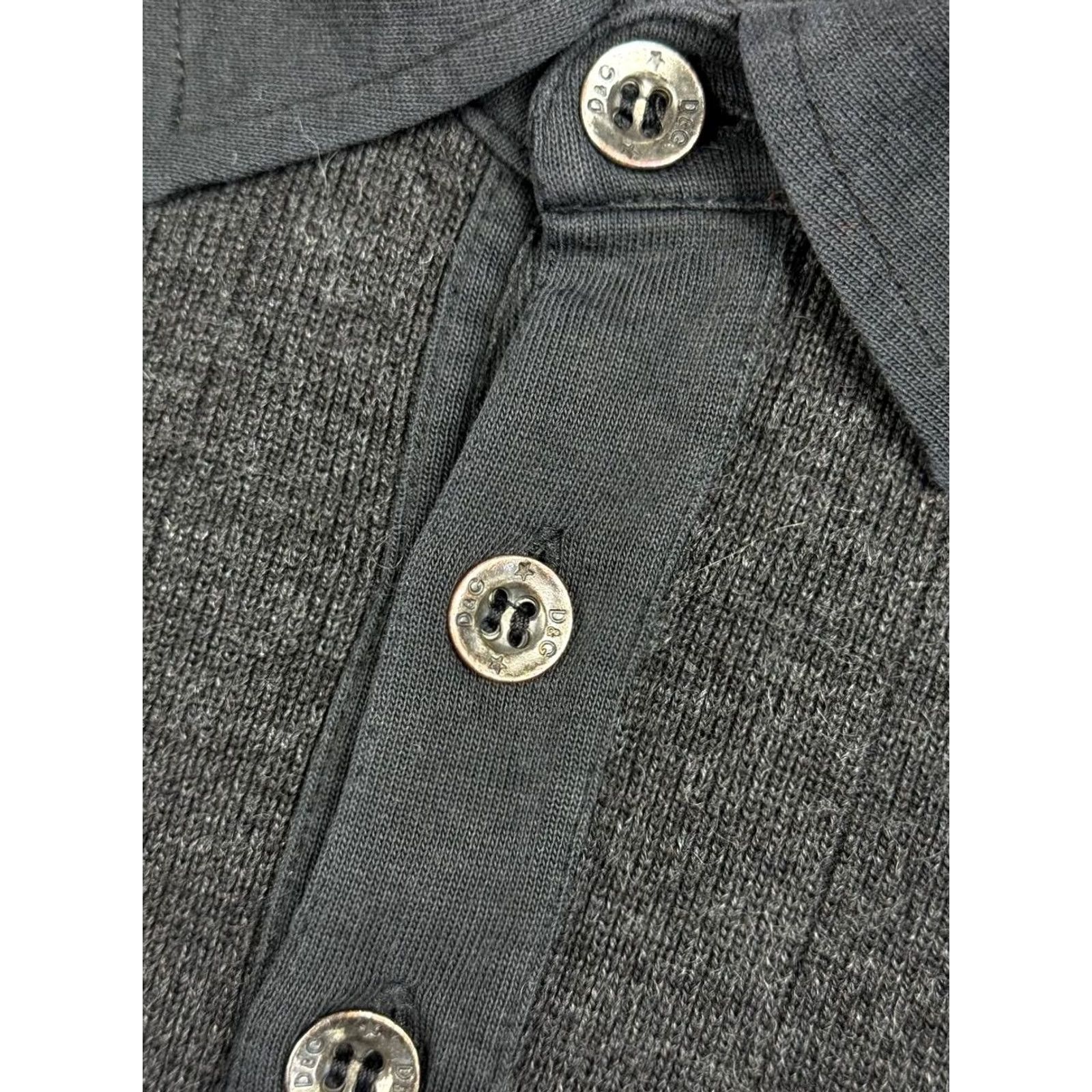 Dolce & Gabbana Dolce&Gabbana Wool Long Sleeve Polo Sweater Men M Gray Size US M / EU 48-50 / 2 - 3 Thumbnail