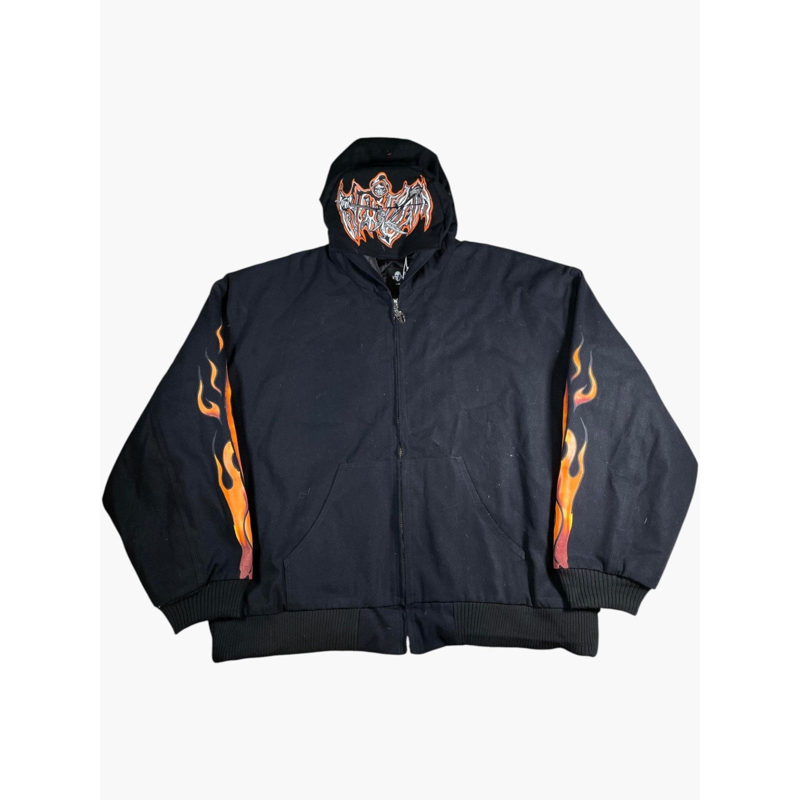 Warren Lotas Warren Lotas Carhartt Flame Black & Orange Jacket Size US XXL / EU 58 / 5 - 1 Thumbnail