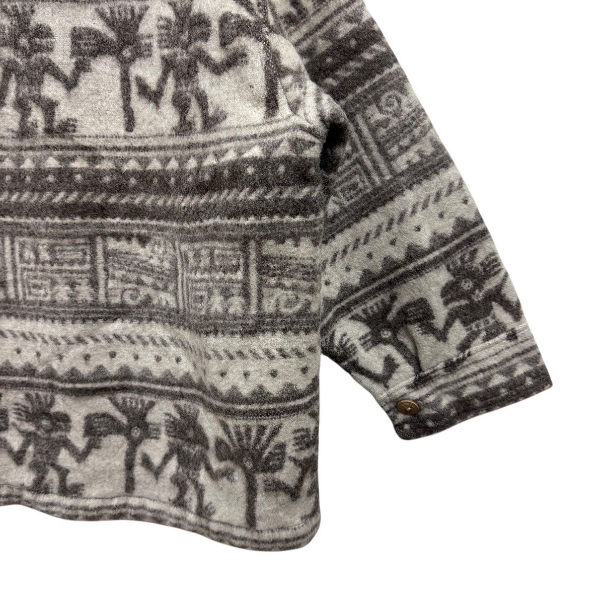 Handmade Vintage Aztec Tribal Wool Hoodie Jacket Size US XL / EU 56 / 4 - 7 Thumbnail