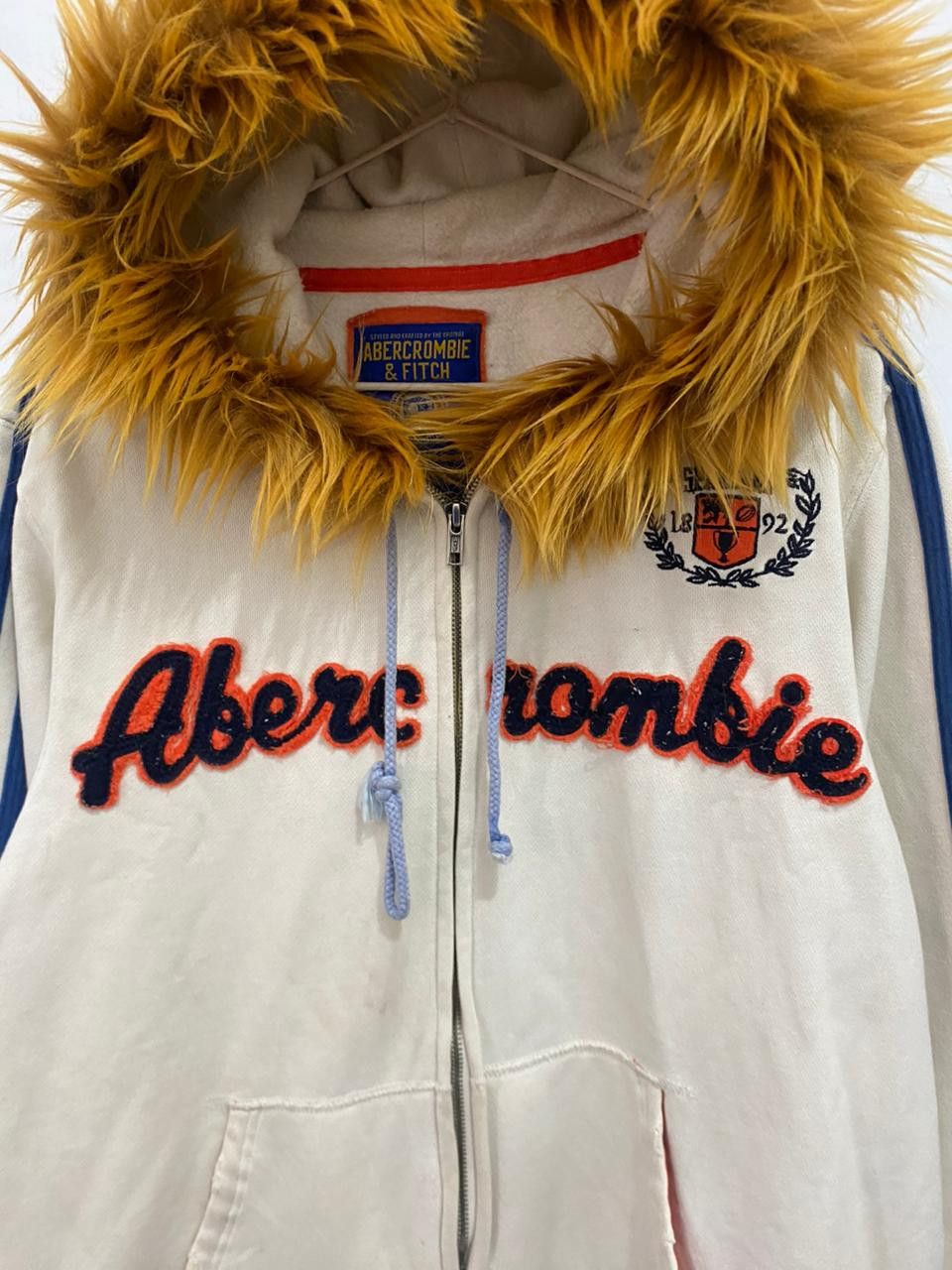 Abercrombie & Fitch 💥LGB💥Abercrombie & Fitch Fur Zip Hoodie LGB Style Size US L / EU 52-54 / 3 - 6 Thumbnail