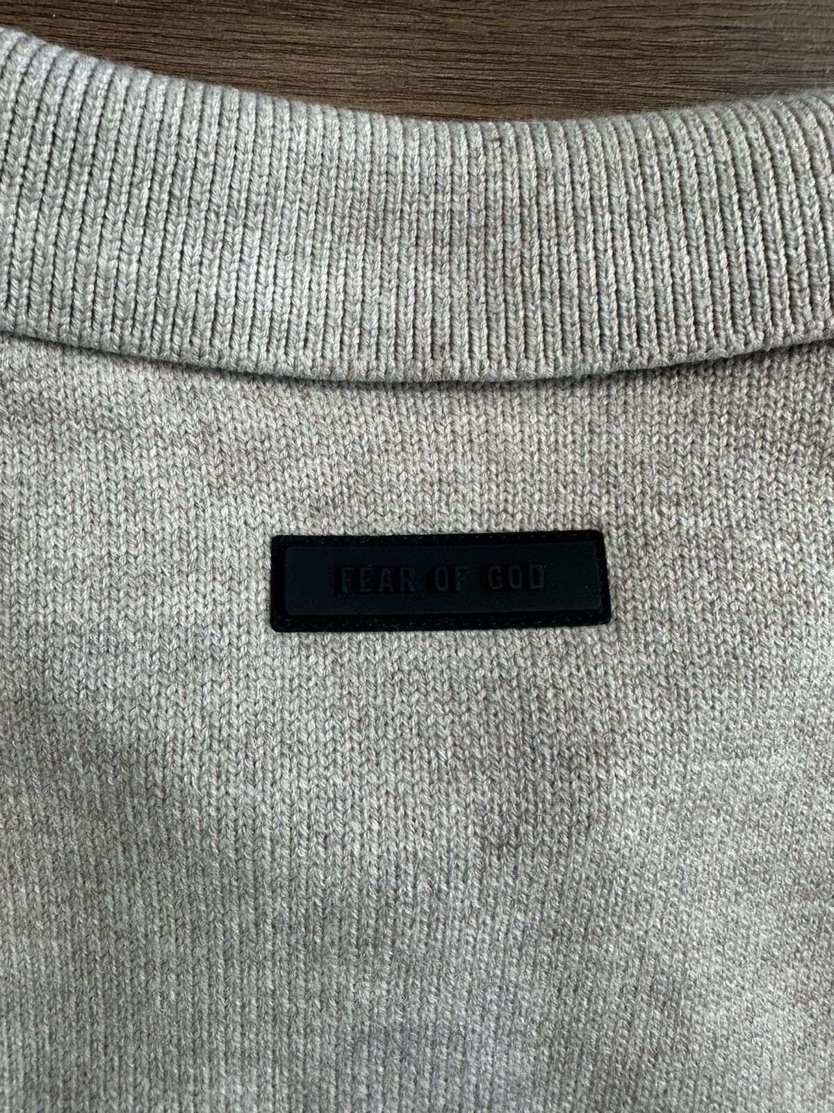 Fear of God Fear of God Essentials Dark Heather Knit Polo Size US M / EU 48-50 / 2 - 5 Thumbnail
