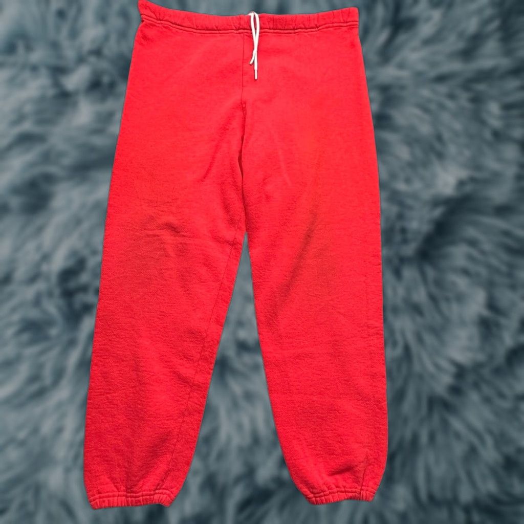 Russell Athletic VINTAGE 80s Russell Athletic Red Jogger Pants Mens M Sweatpants Drawstring Size US 31 - 1 Thumbnail