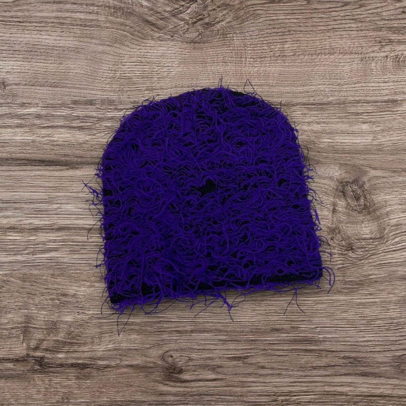 The Unbranded Brand Avantgarde Punk ALT Beanie | Purple Fringe Grunge Y2K Hat Size ONE SIZE - 1 Preview