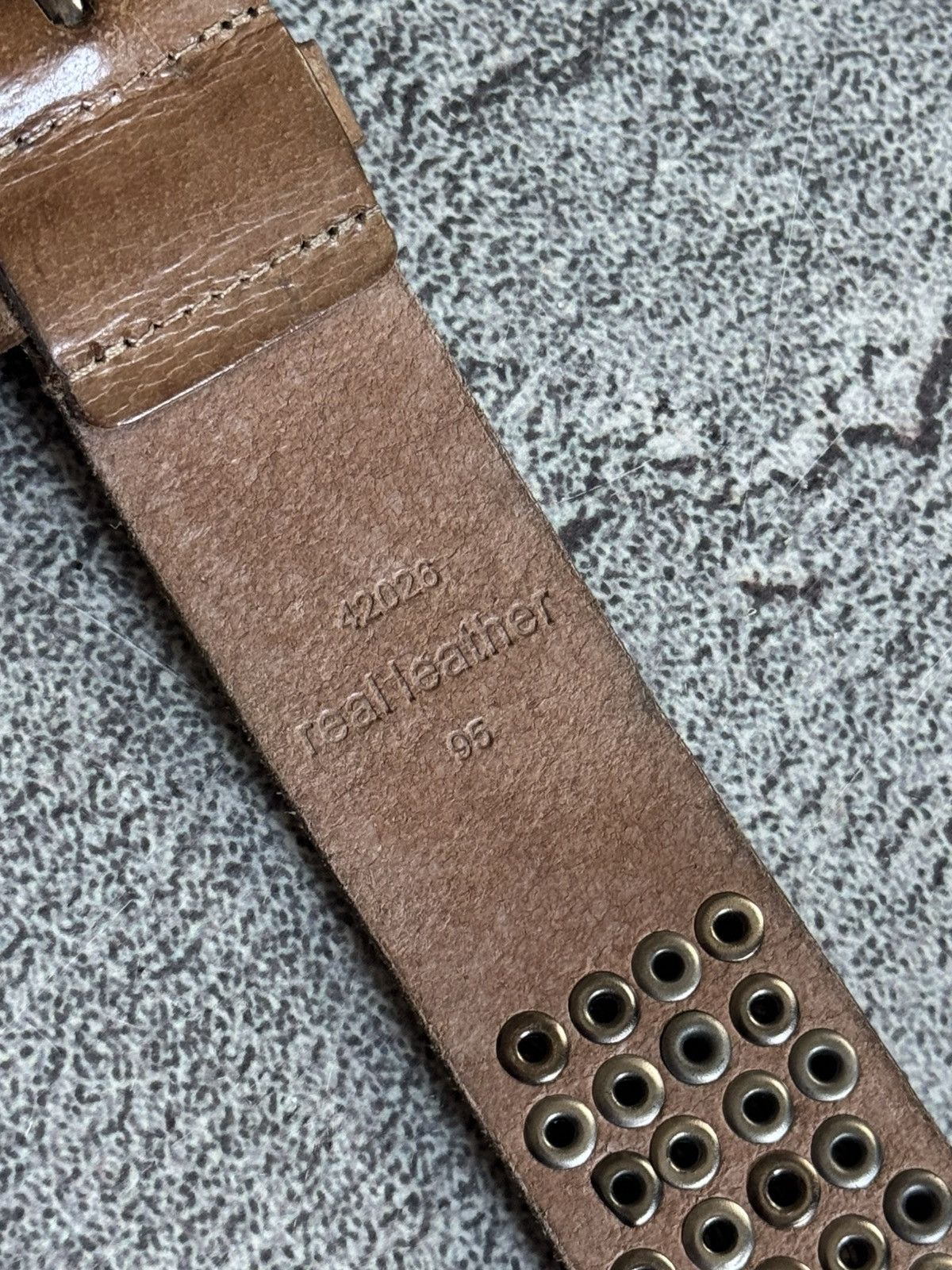 If Six Was Nine Retro leather metal rhinestones belt Y2K L.G.B. 90s opium Size ONE SIZE - 11 Thumbnail