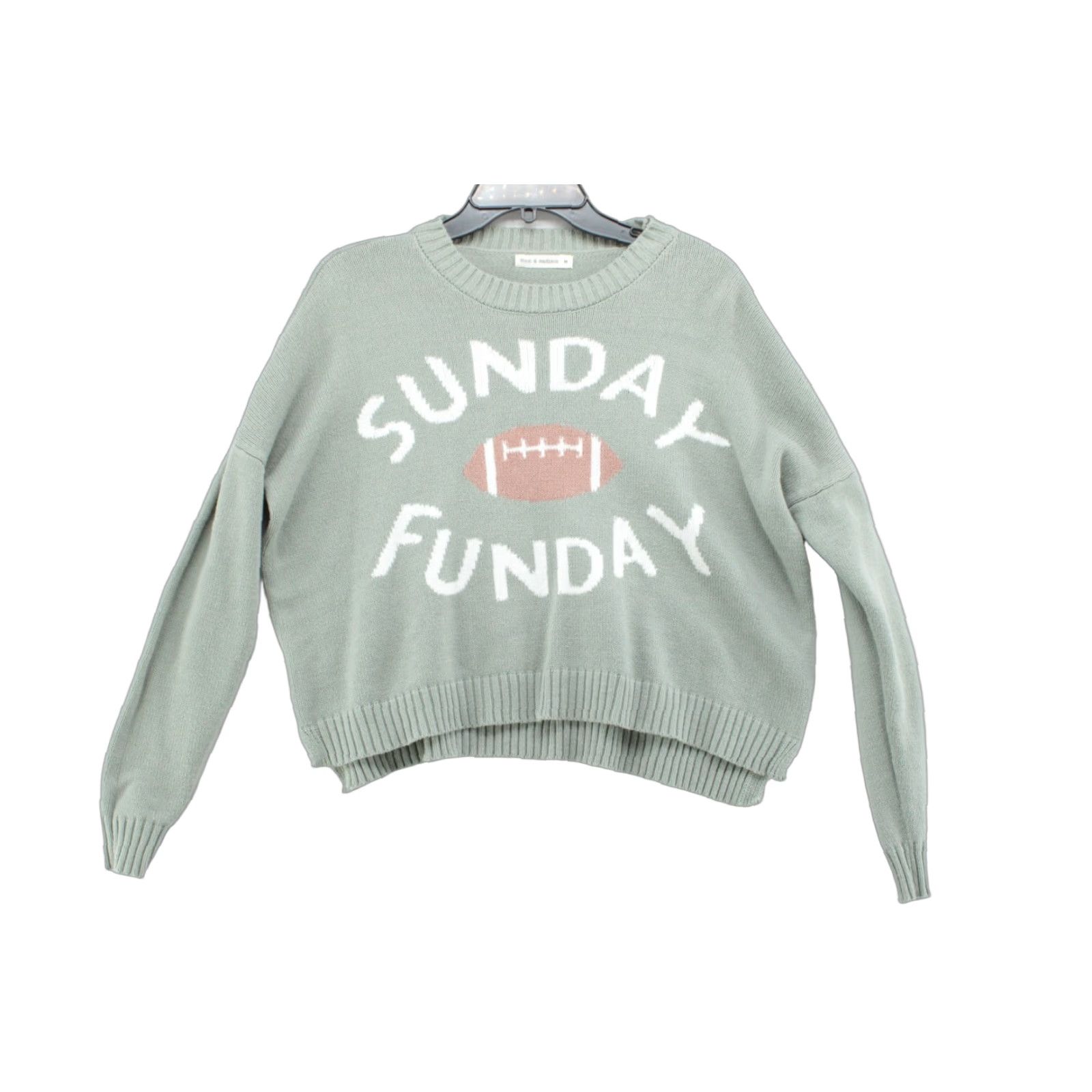 Madison Moon & Madison Sweater Women's Medium Green "Sunday Funday" Football Sweater Size M / US 6-8 / IT 42-44 - 1 Thumbnail