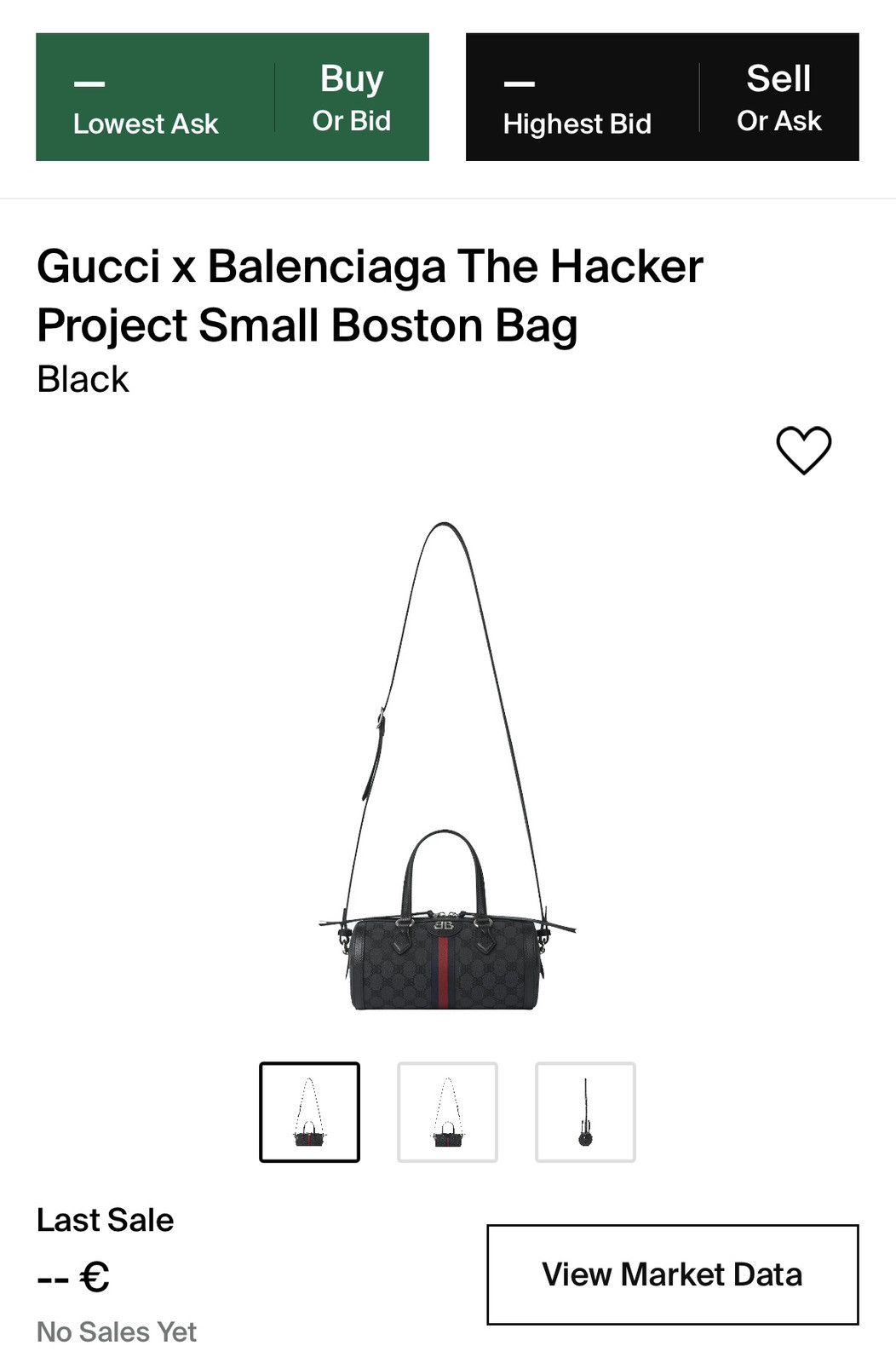 Gucci Gucci x Balenciaga Black Monogram Jacquard Canvas Hacker bag Size ONE SIZE - 21 Thumbnail