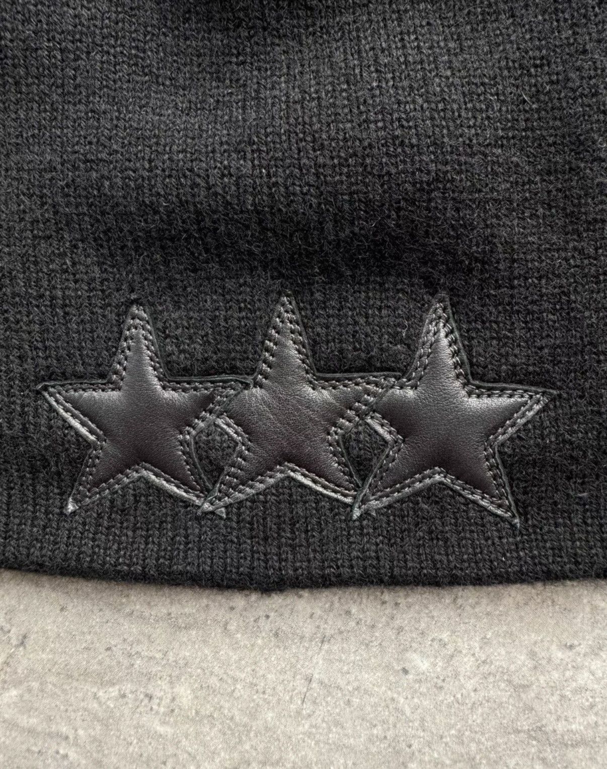 Chrome Hearts Chrome Hearts Star Leather Patch Cashmere Beanie Size ONE SIZE - 4 Thumbnail