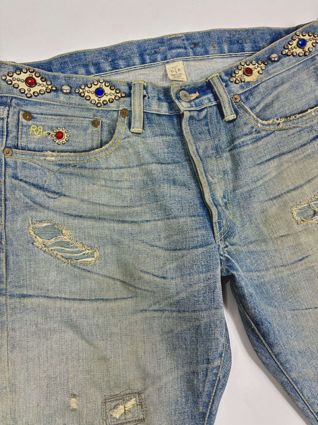 Ralph Lauren 2006 RRL 1/1 Moonshine Wash Lapidary Gemstone Selvage Denim Size US 32 / EU 48 - 4 Thumbnail