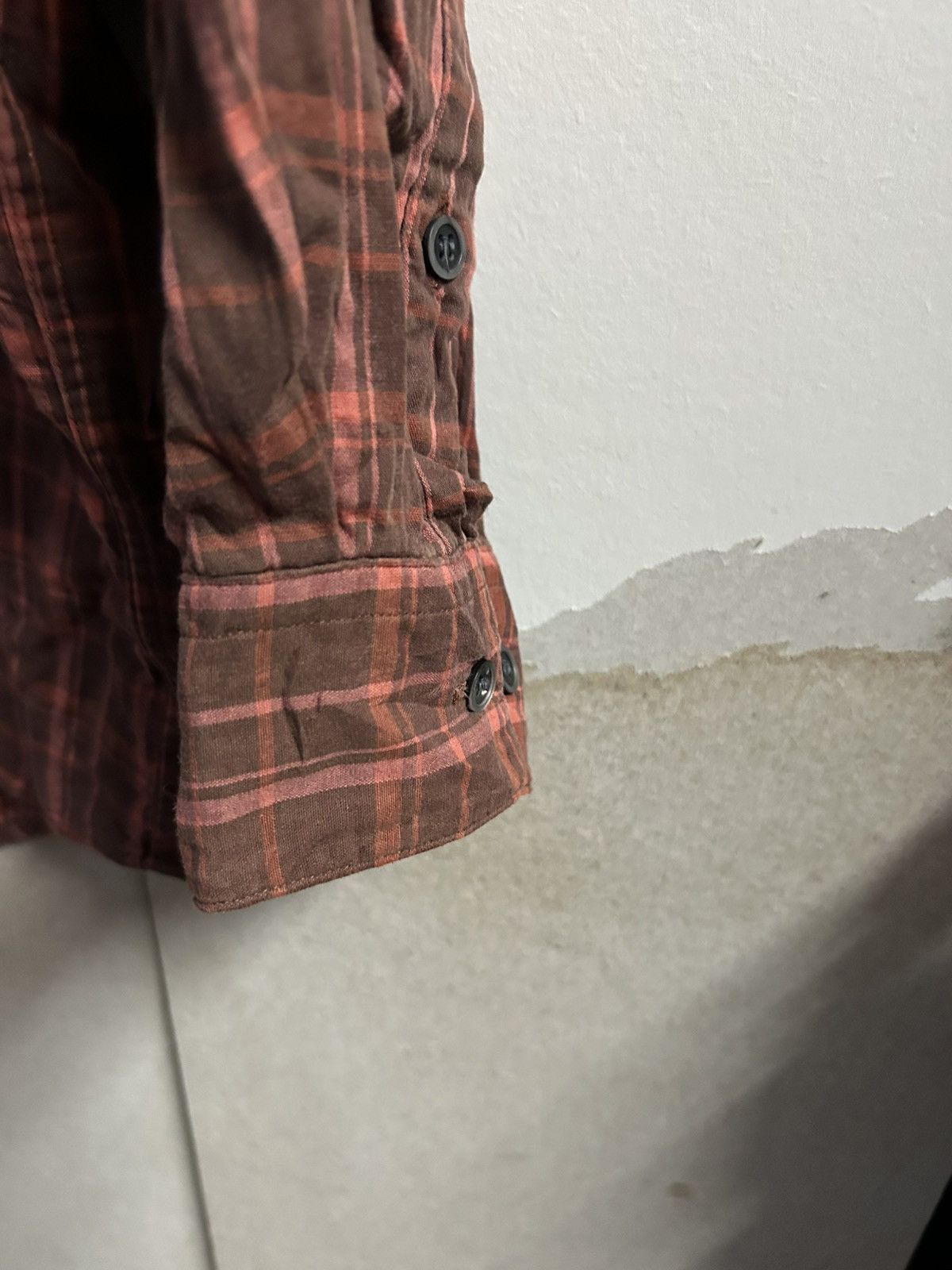 Issey Miyake 80s Archive IS Im Product Vertical Welt Pocket Plaid Shirt Size US M / EU 48-50 / 2 - 8 Thumbnail