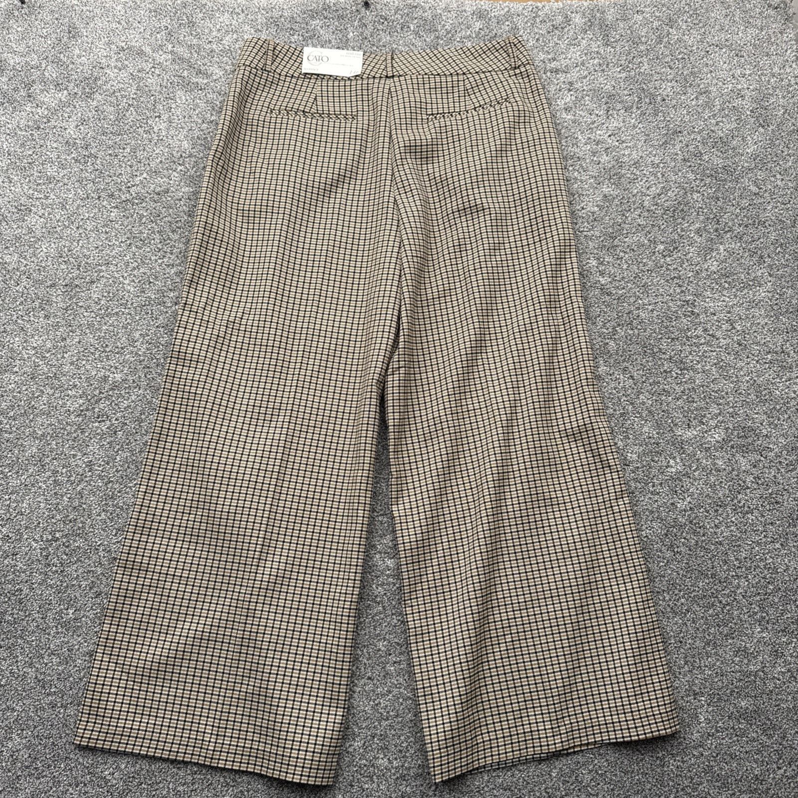 Other Cato Trousers Womens 14P Petite Plaid Dark Academia Pleated Size 36" / US 14 / IT 50 - 12 Thumbnail