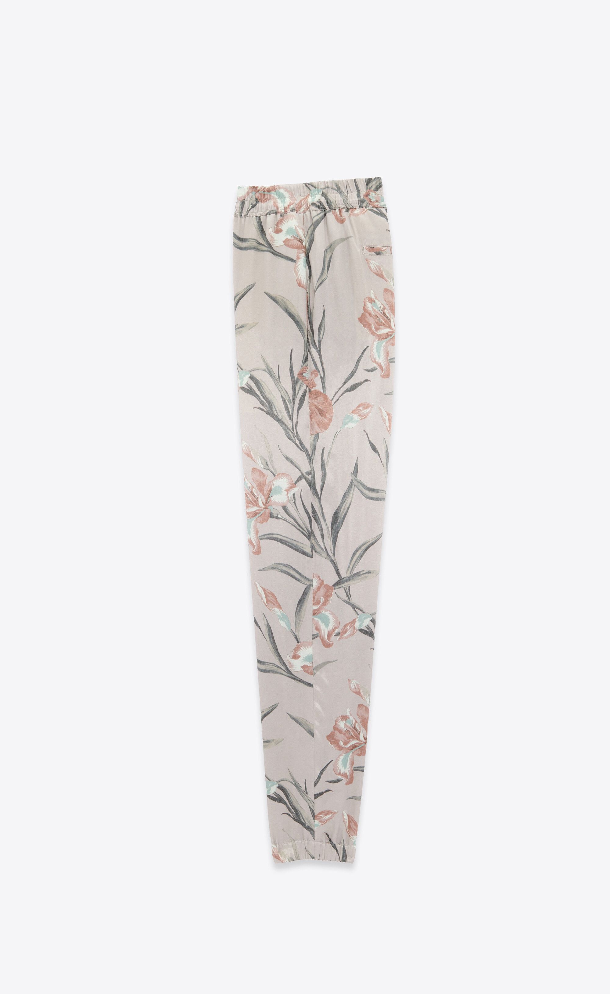 Saint Laurent Paris o1s1wg110125 782907 Relaxed Pant Floral Satin Multicolor Size US 28 / EU 44 - 2 Thumbnail