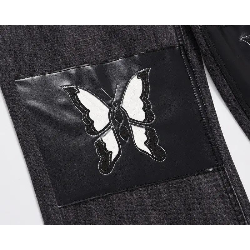 Japanese Brand × Jean Retro loose embroidered straight leg jeans Size US 32 / EU 48 - 3 Thumbnail
