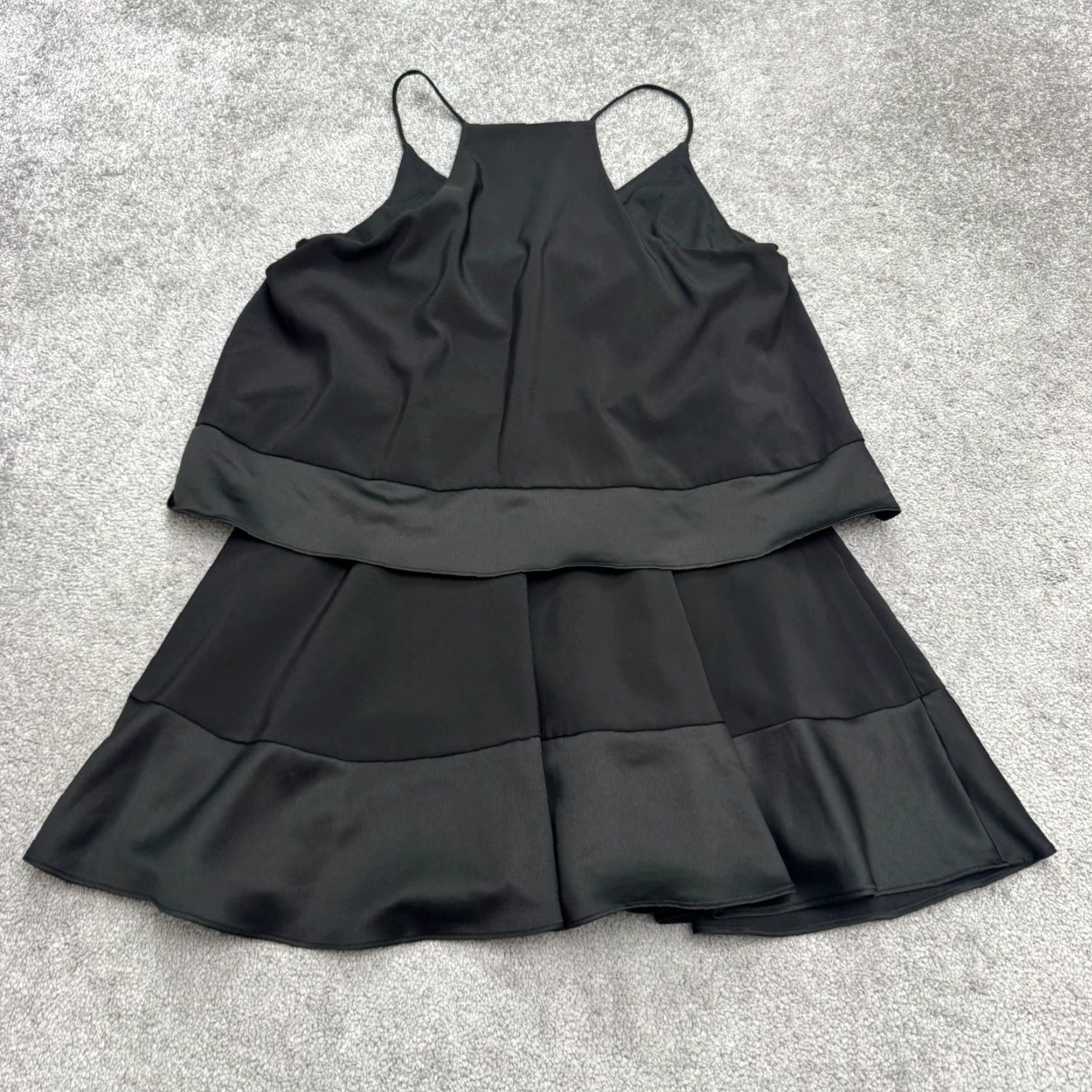 Citizen Modern Citizen Halter Satin A-Line Mini Dress Womens Large Black Size L / US 10 / IT 46 - 2 Thumbnail