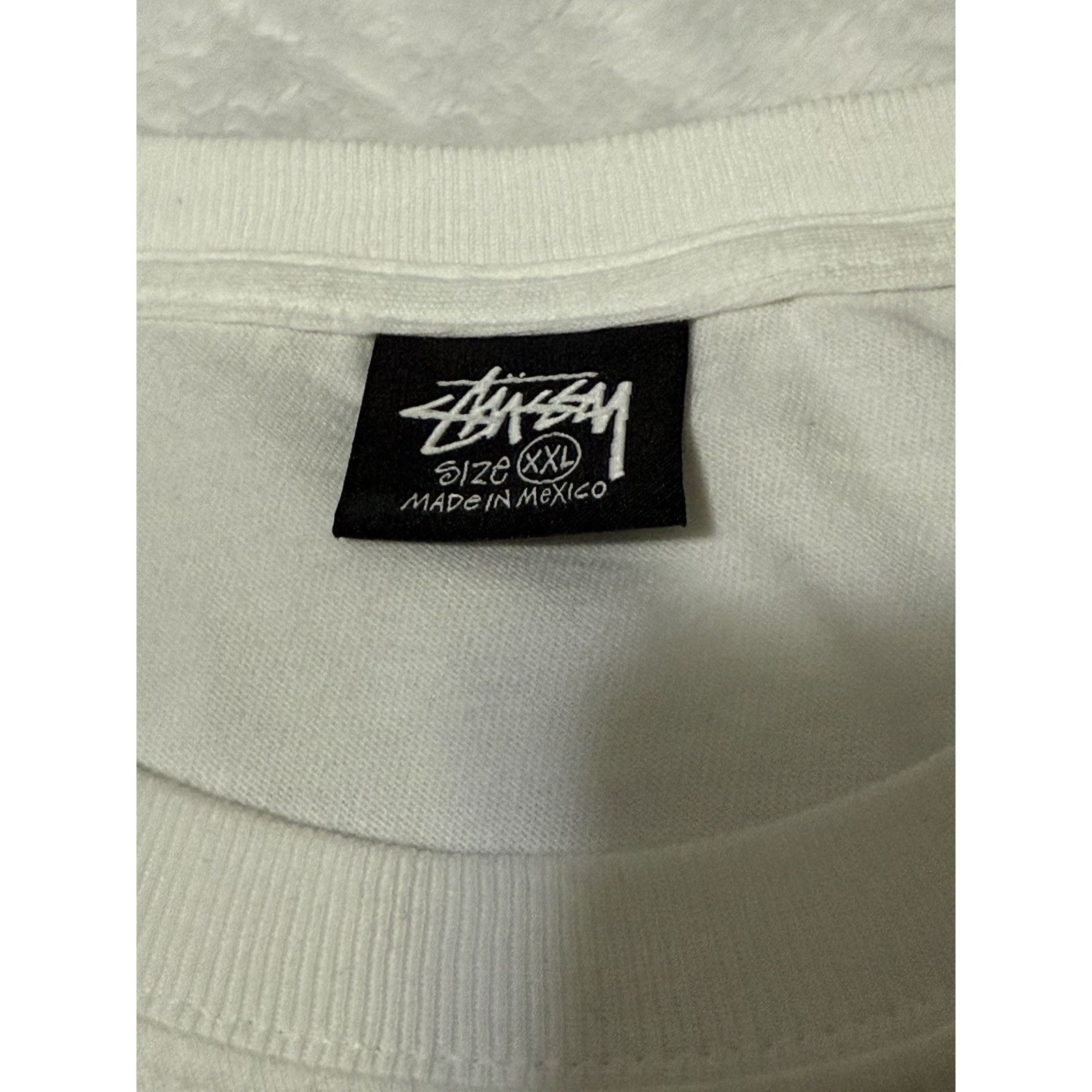 Stussy Stussy Basic White Logo T Shirt with Front/Back Logo Sz 2XL Size US XXL / EU 58 / 5 - 3 Thumbnail