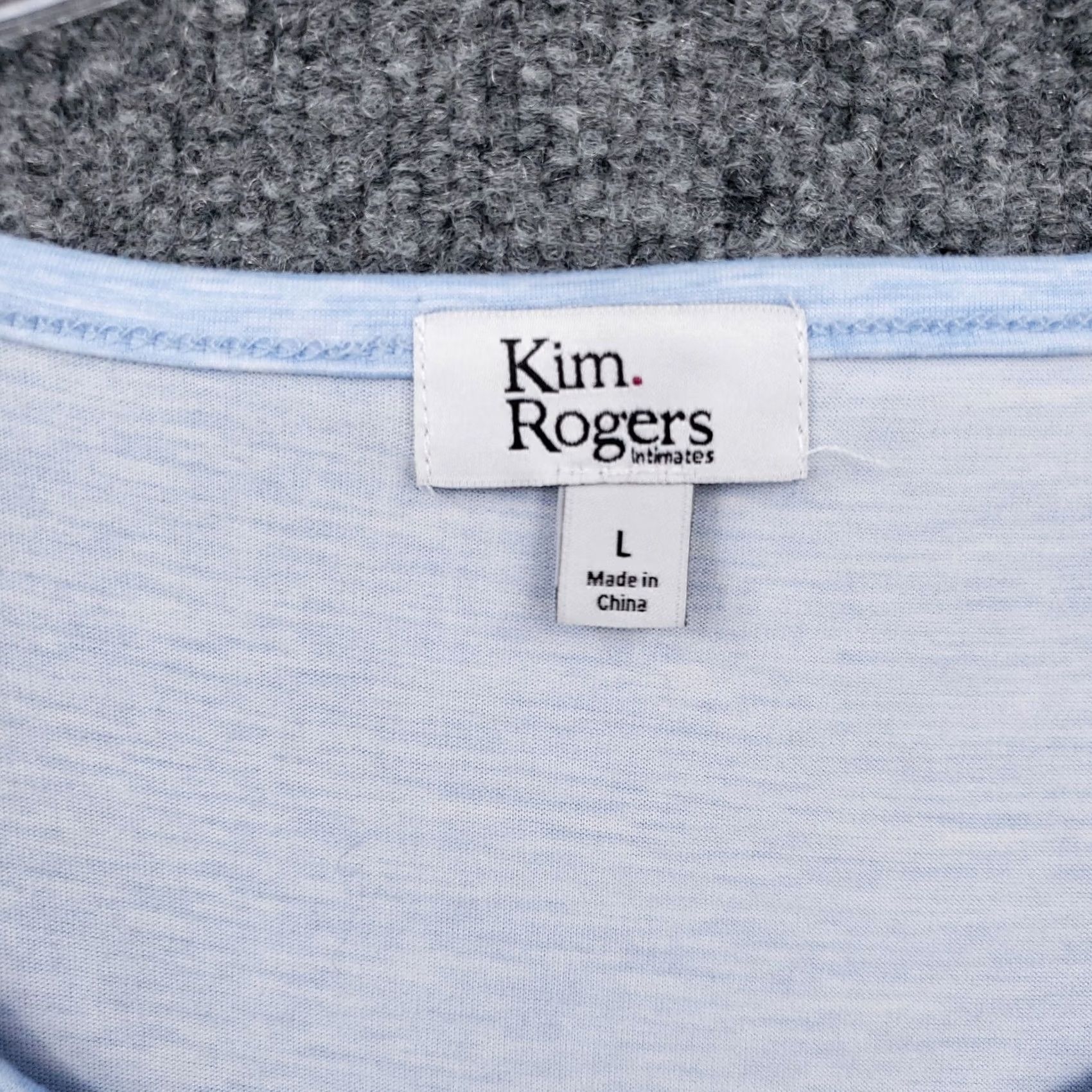 Vintage Kim Rogers Shirt Womens L Blue Sleepshirt Basic Luxuriously Soft Sleepwear NEW Size L / US 10 / IT 46 - 3 Thumbnail