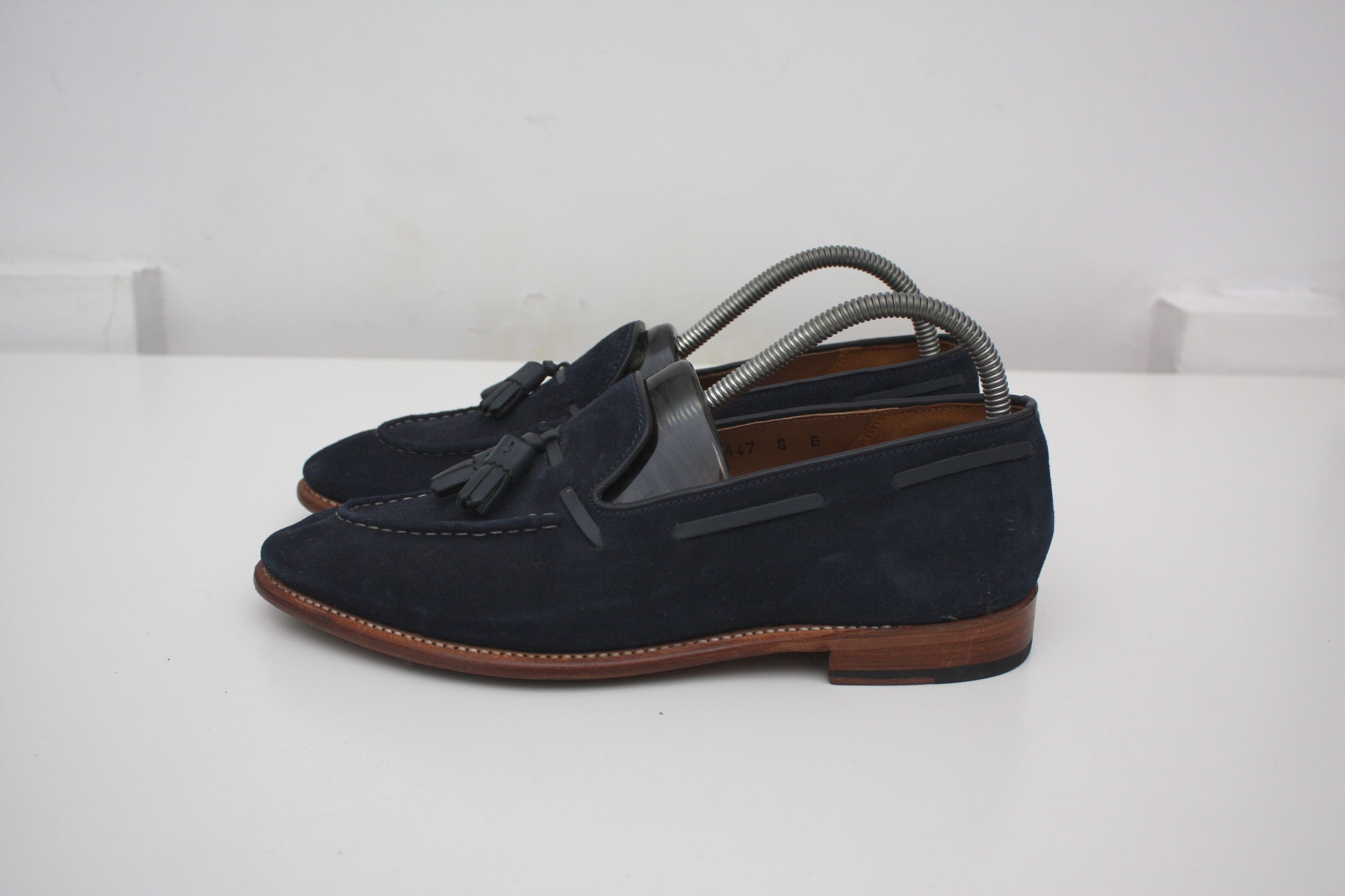 Grenson Grenson Navy Suede Leather Loafers 8 Size US 8 / EU 41 - 1 Thumbnail