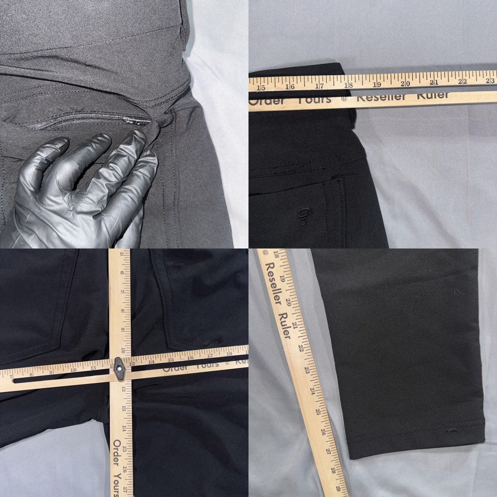 Vintage Public Rec Pants Mens 34x32 Black Slim Chino Tapered 5-Pocket Logo Zipper Casual Travel Modern Size US 34 / EU 50 - 8 Thumbnail
