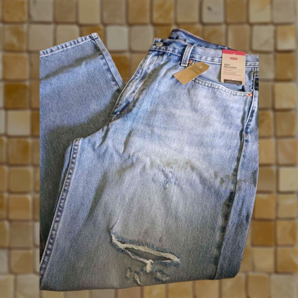 Levi's Levi's 550 Jeans Relaxed Blue Denim 38 Regular 32 Inseam Mens X 38 Blue Size US 38 / EU 54 - 1 Preview