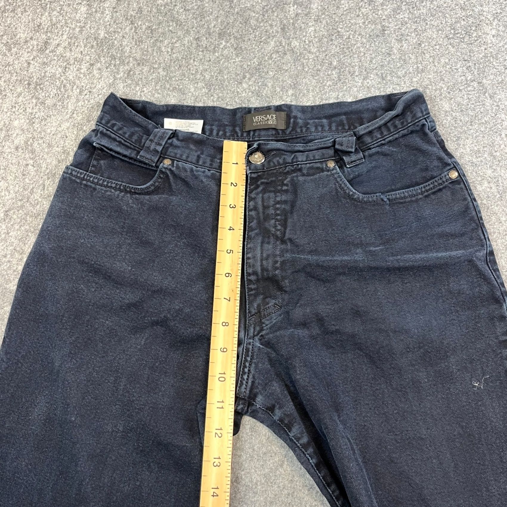 Versace Versace Jeans Regular Tapered Jeans 30 Regular Dark Blue Indigo 5-Pocket Mens Denim Italy Vintage Size US 30 / EU 46 - 5 Thumbnail