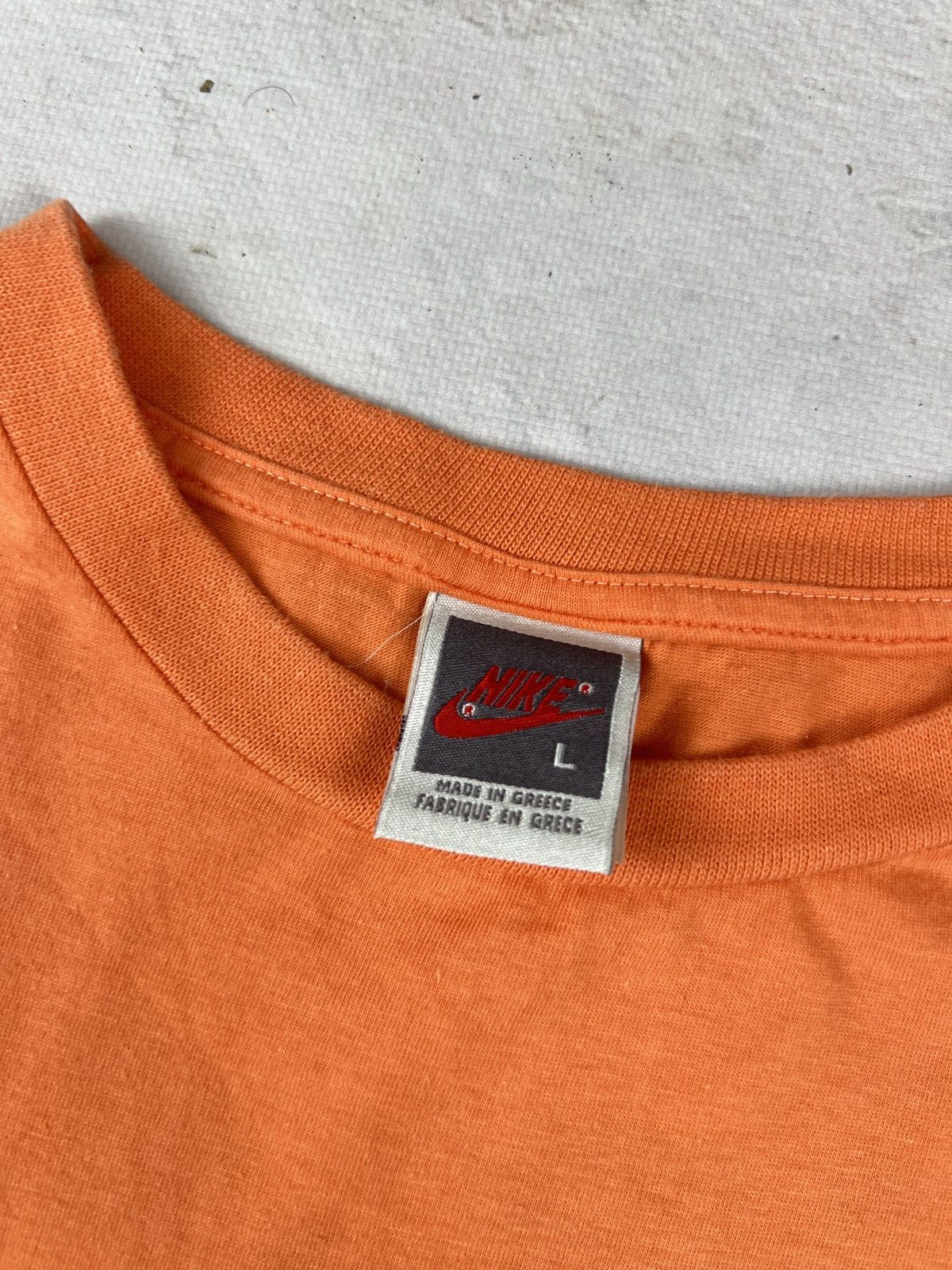Nike Orange T-Shirt Nike Vintage Streetwear Sk8 Boxy Fit Y2K Rap Size US L / EU 52-54 / 3 - 7 Thumbnail