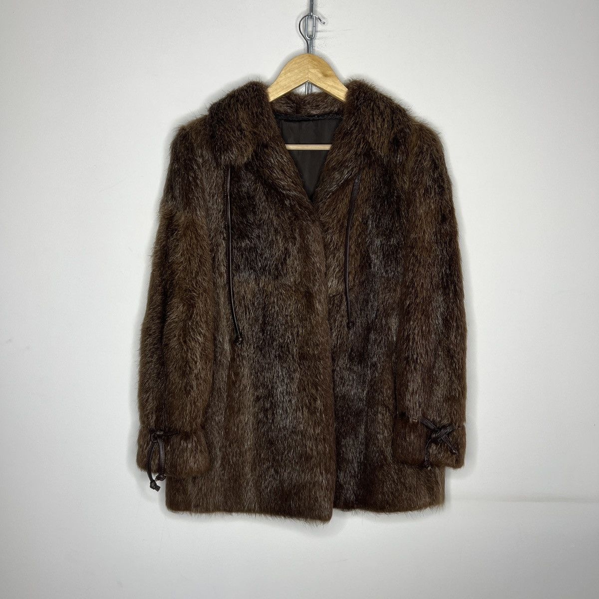 Vintage 90s Vintage Real Rabbit Fur Coat Jacket Heavy Opium Punk Y2K Size M / US 6-8 / IT 42-44 - 1 Thumbnail