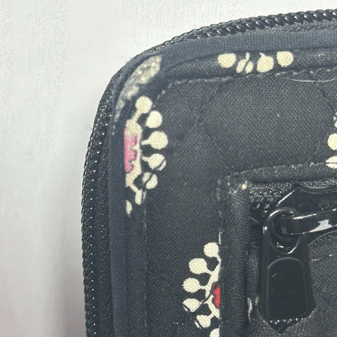 Vera Bradley Vera Bradley Pirhouette Wristlet Black Multicolor looks Twist Lock Women Small Accessories Cotton Exterior Material W 8” H 5” Womens Size ONE SIZE - 5 Thumbnail