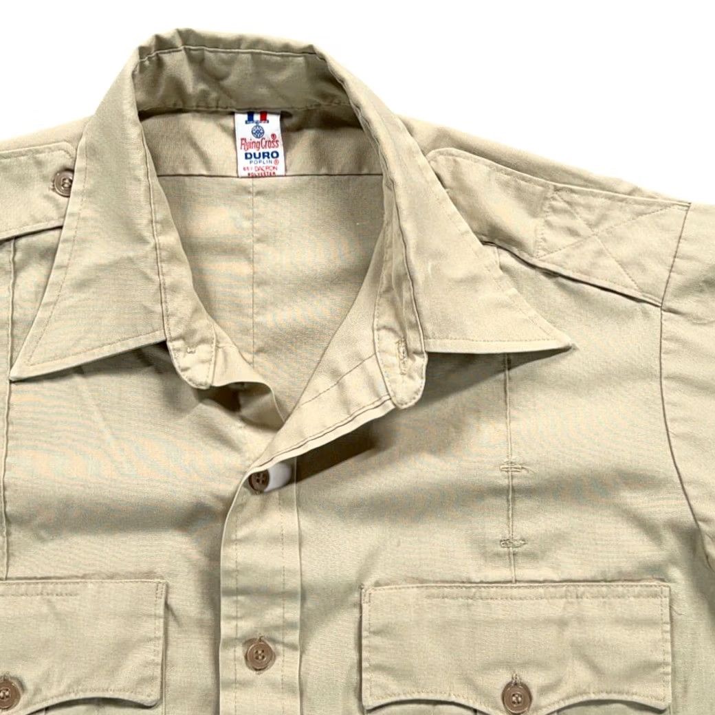 Vintage VINTAGE Flying Cross Shirt Adult MEDIUM Brown 70s Polyester Poplin Size US M / EU 48-50 / 2 - 2 Thumbnail