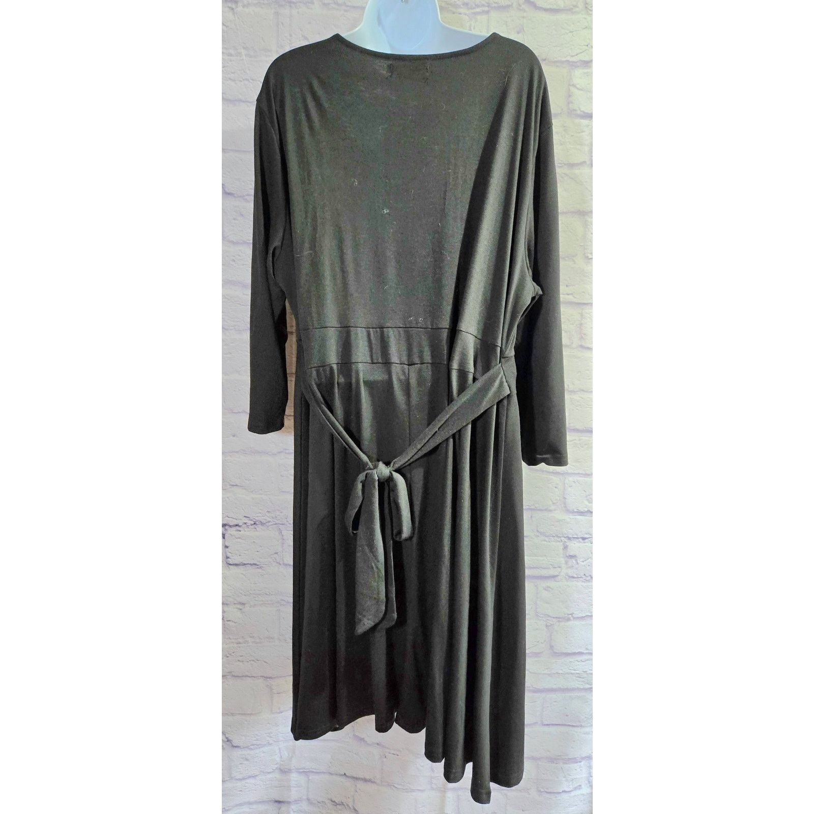 Other Amzplus Black Criss Cross Bodice A-Line Dress 4XL Plus Flowy Size 4XL / US 24-26 - 3 Thumbnail
